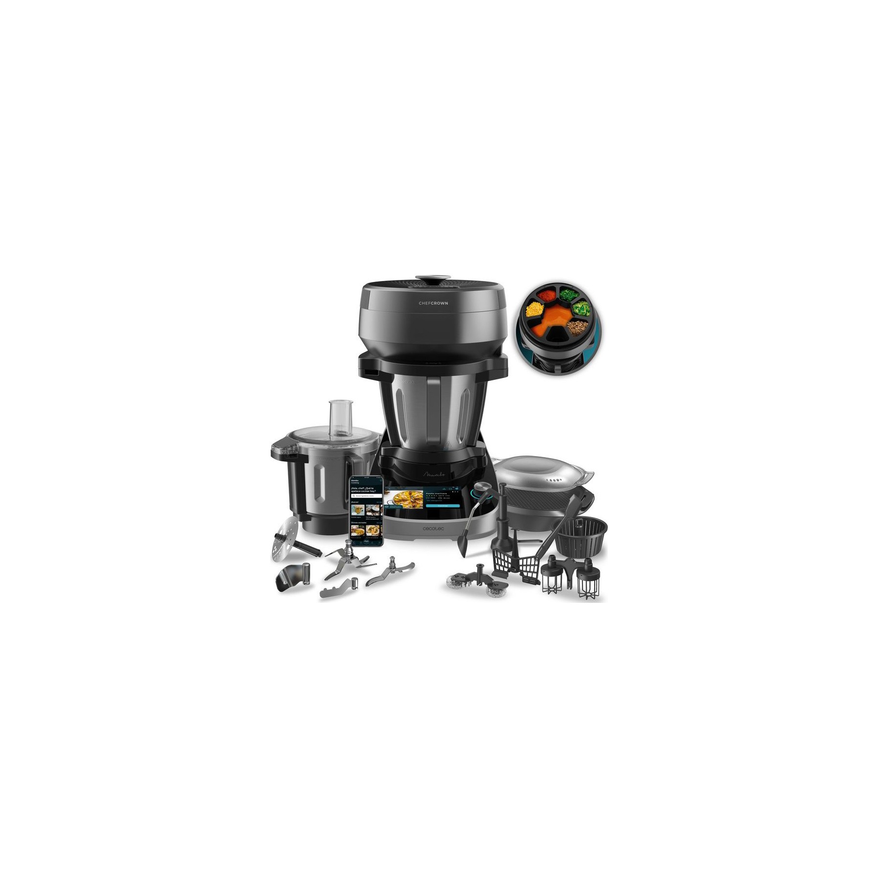Robot multifonction CECOTEC MAMBO COOKING TOTAL GOURMET chrome