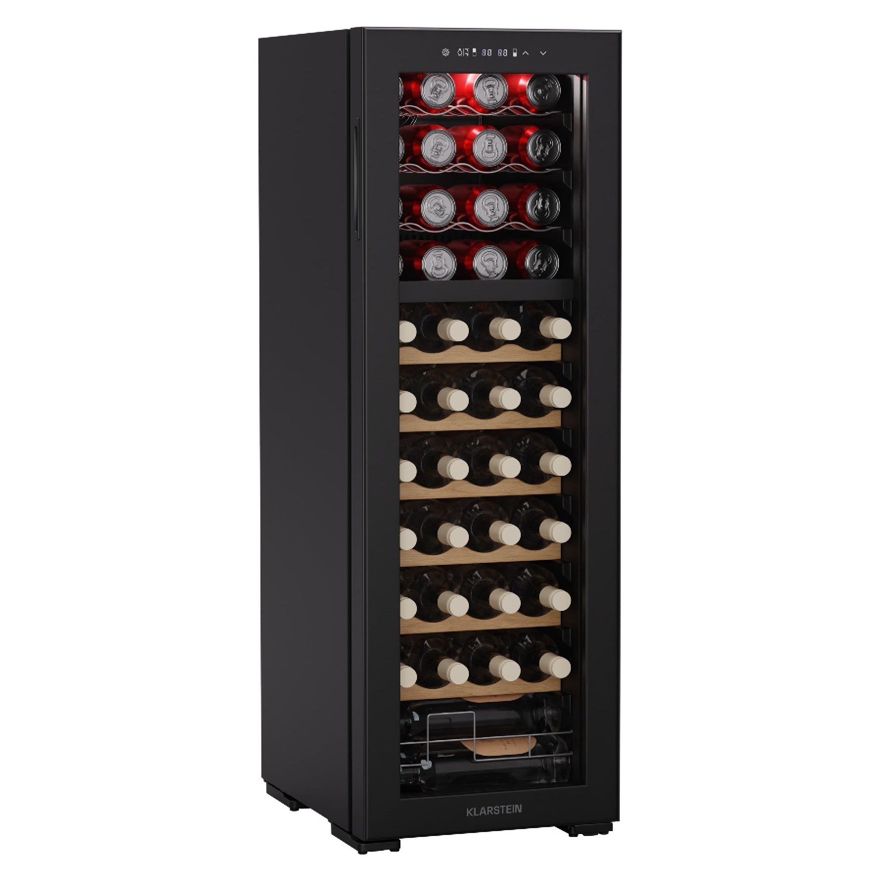 Cave à vin polyvalente KLARSTEIN Bovella 44 Duo+ 44bt 2 zones Tactile