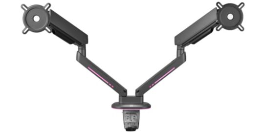 Support écran PC ONE FOR ALL 2 écrans 21/45'' noir RGB inclinable