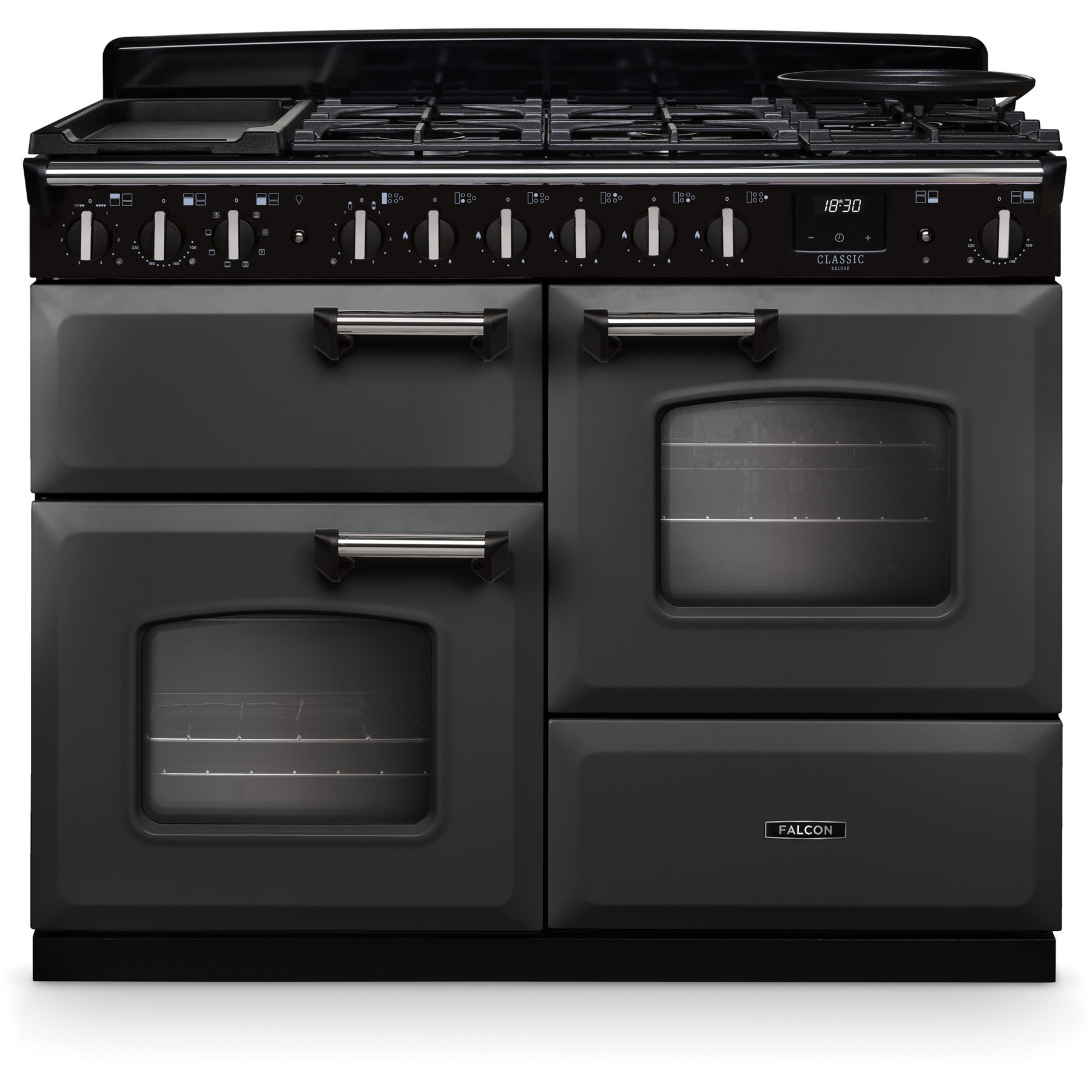 Piano de cuisson mixte FALCON NGC TAB MIX 110 CM ARDOISE CHROME