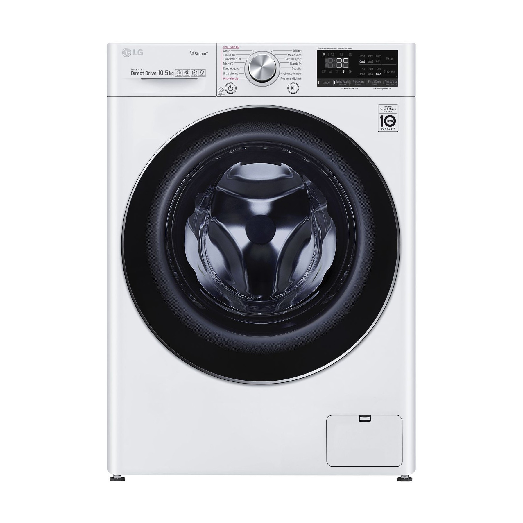 Lave linge hublot LG F14V71WHST Reconditionné