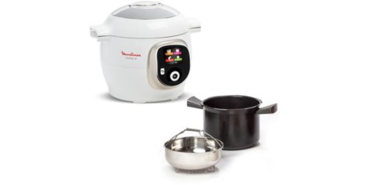 Cookeo MOULINEX CE85BA10 blanc 6 L, 6 modes de cuisson, 180 recettes