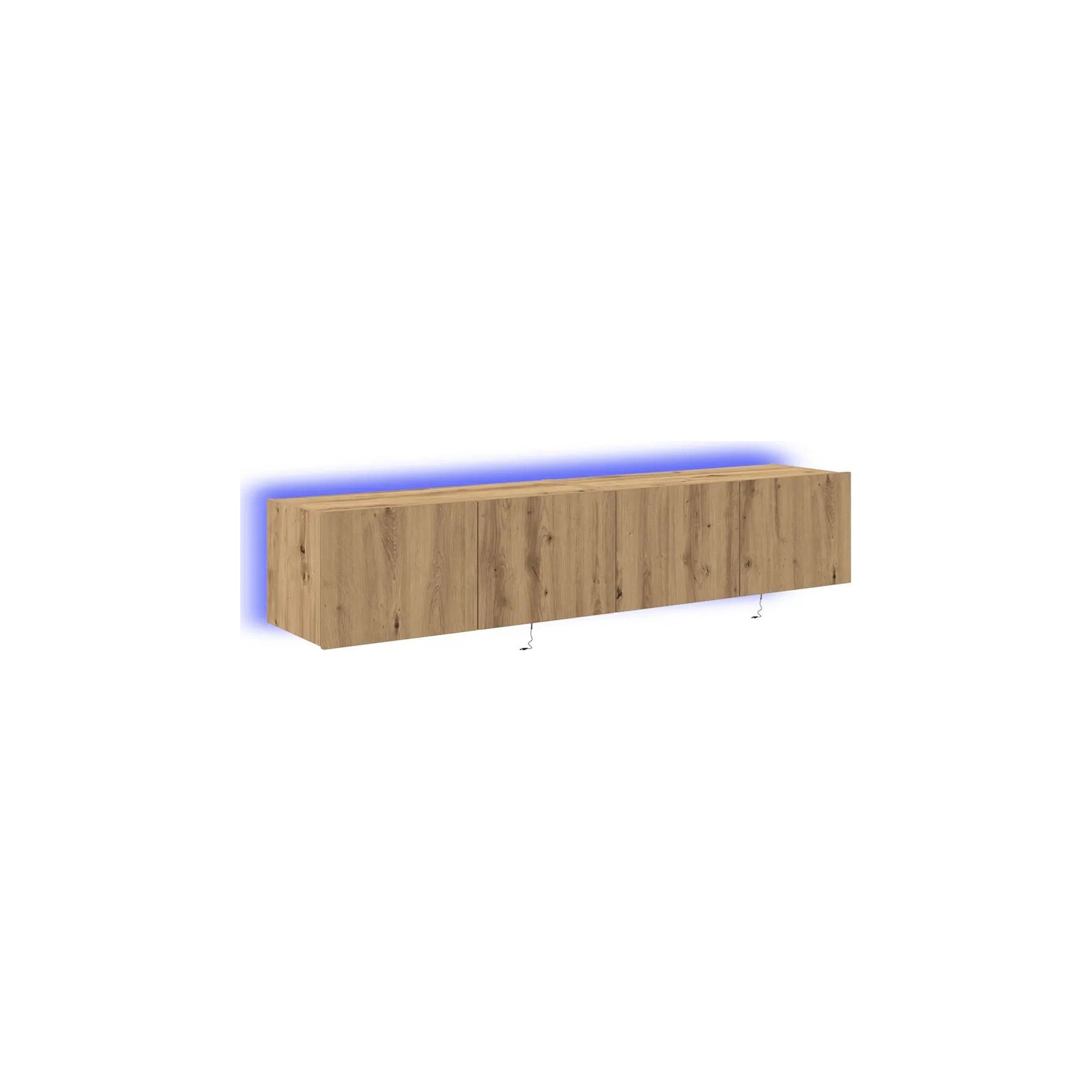 Meuble TV HELLOSHOP26 Meuble TV mural moderne avec bandes LED