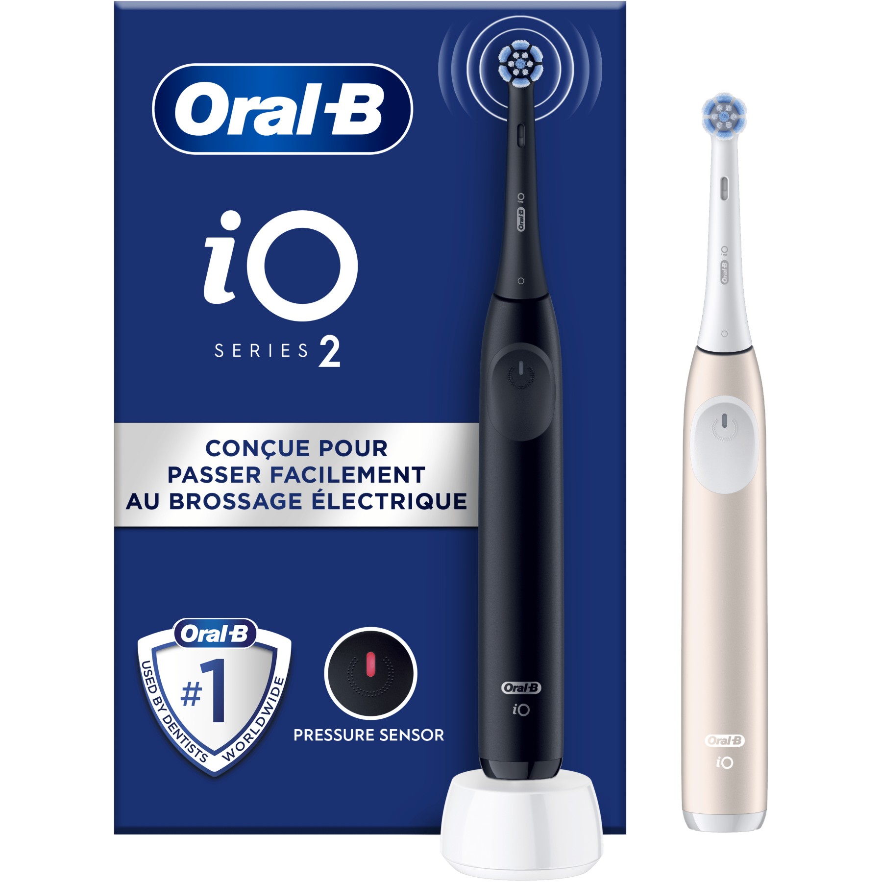 Brosse à dents électrique ORAL-B iO2 Series DUO Night Black / Calm Pink
