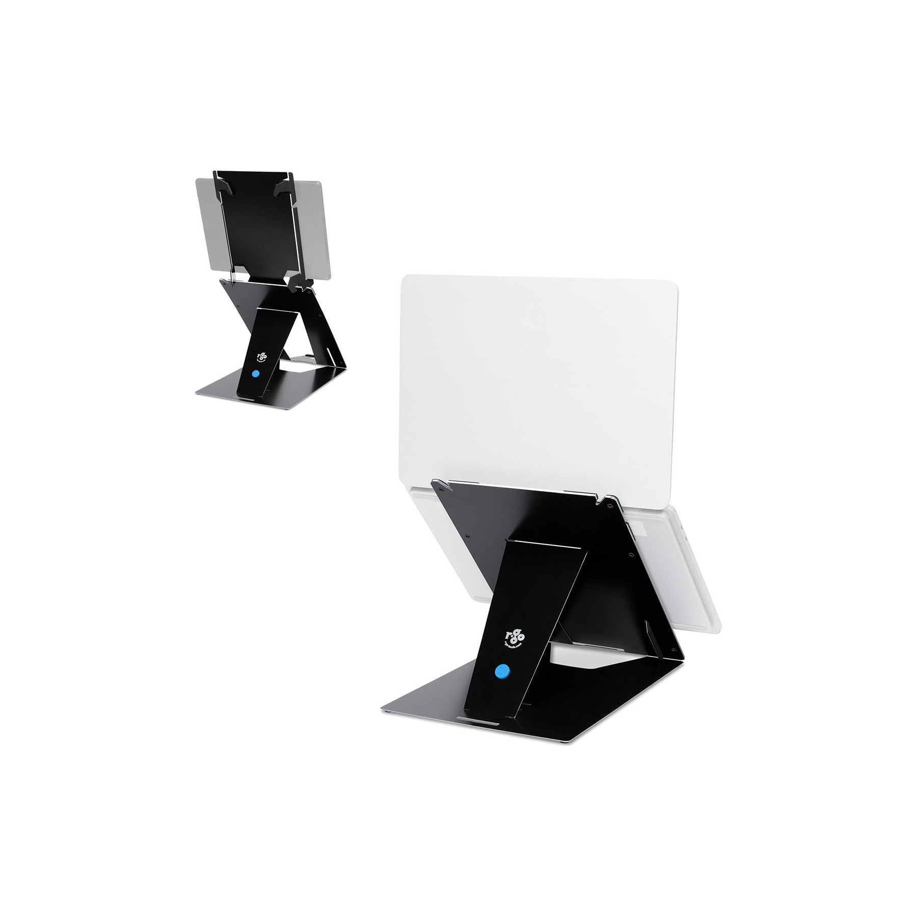 Support ordinateur portable R-GO-TOOLS Duo aluminium Hylite  noir