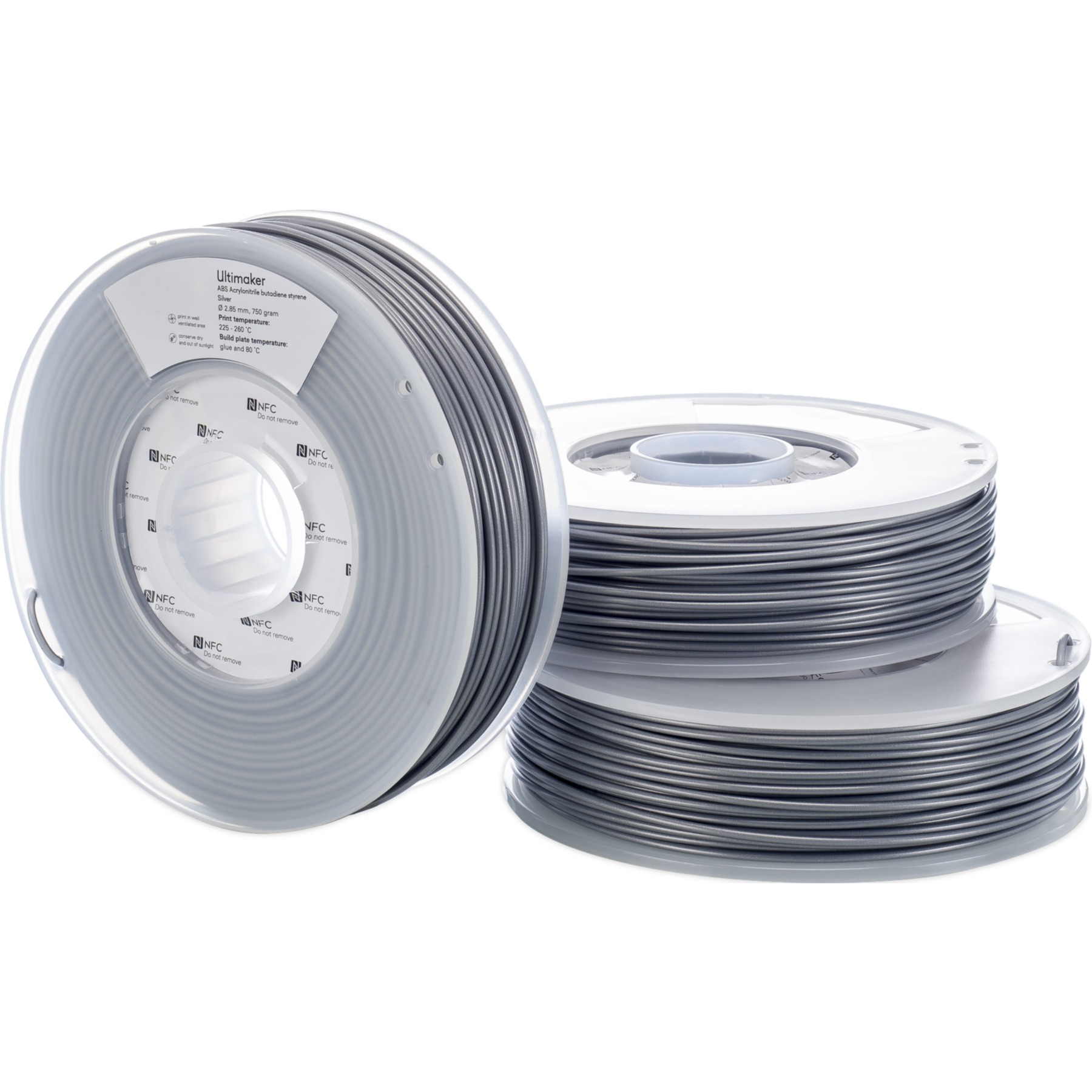 Filament imprimante 3D ULTIMAKER ABS Argent 2.85mm