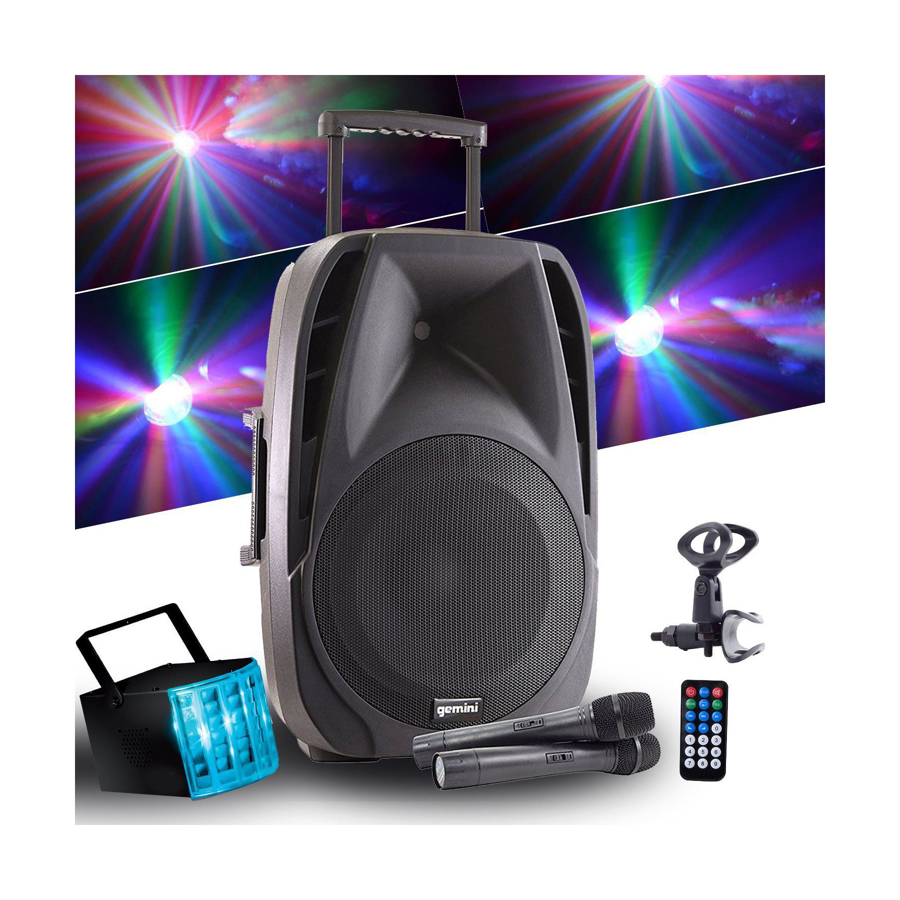 Enceinte sono GEMINI ES-15TOGO-DERBY  15" - 800W - USB/SD/BT