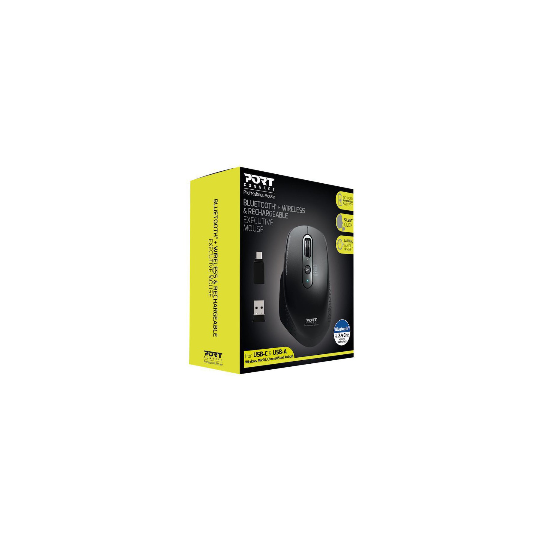 Souris sans fil PORT DESIGN PROFESSIONNELLE BLUETOOTH + SANS FIL &