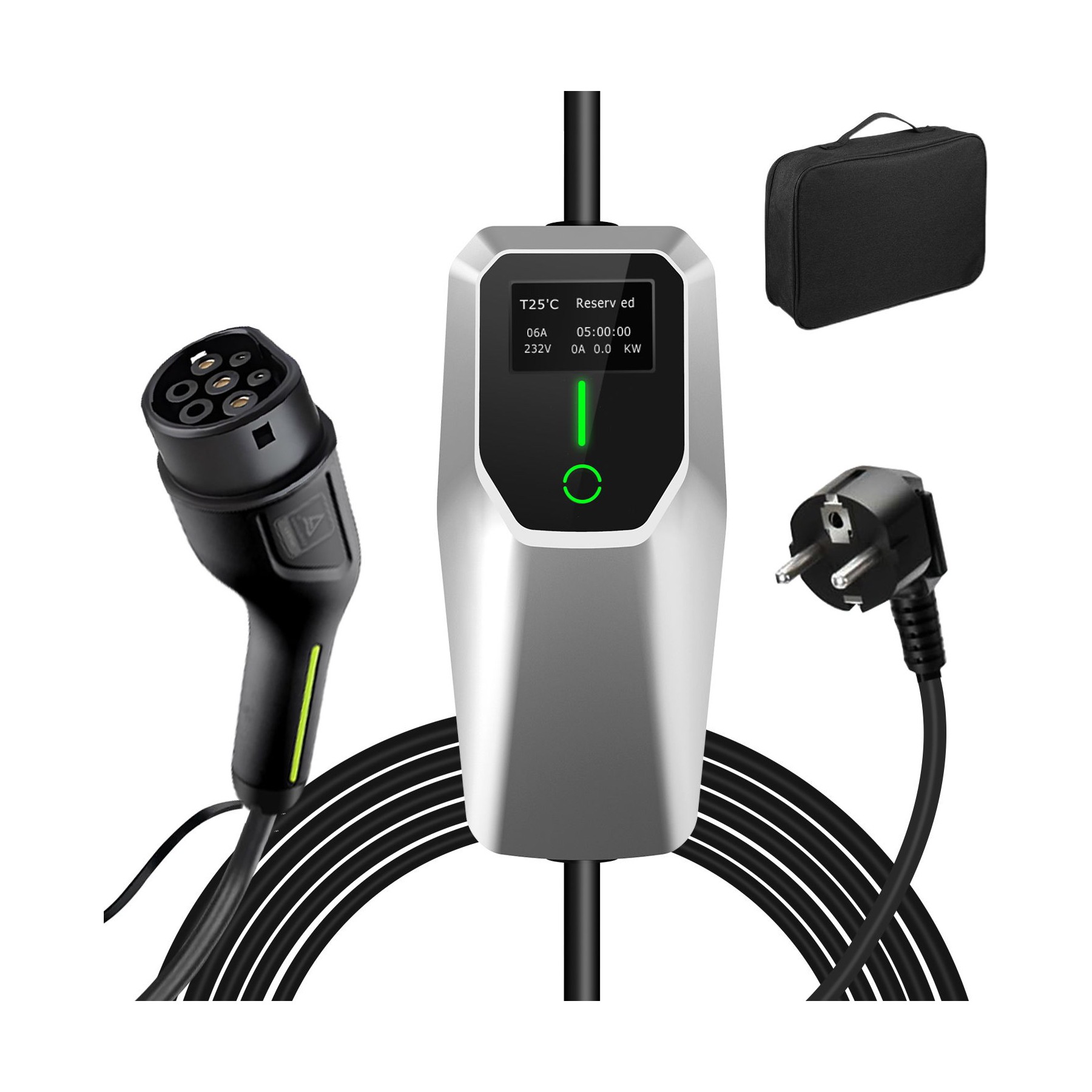 Accessoire borne de recharge JUNSUN Câble recharge voiture 4M 3.5KW 16A 240V