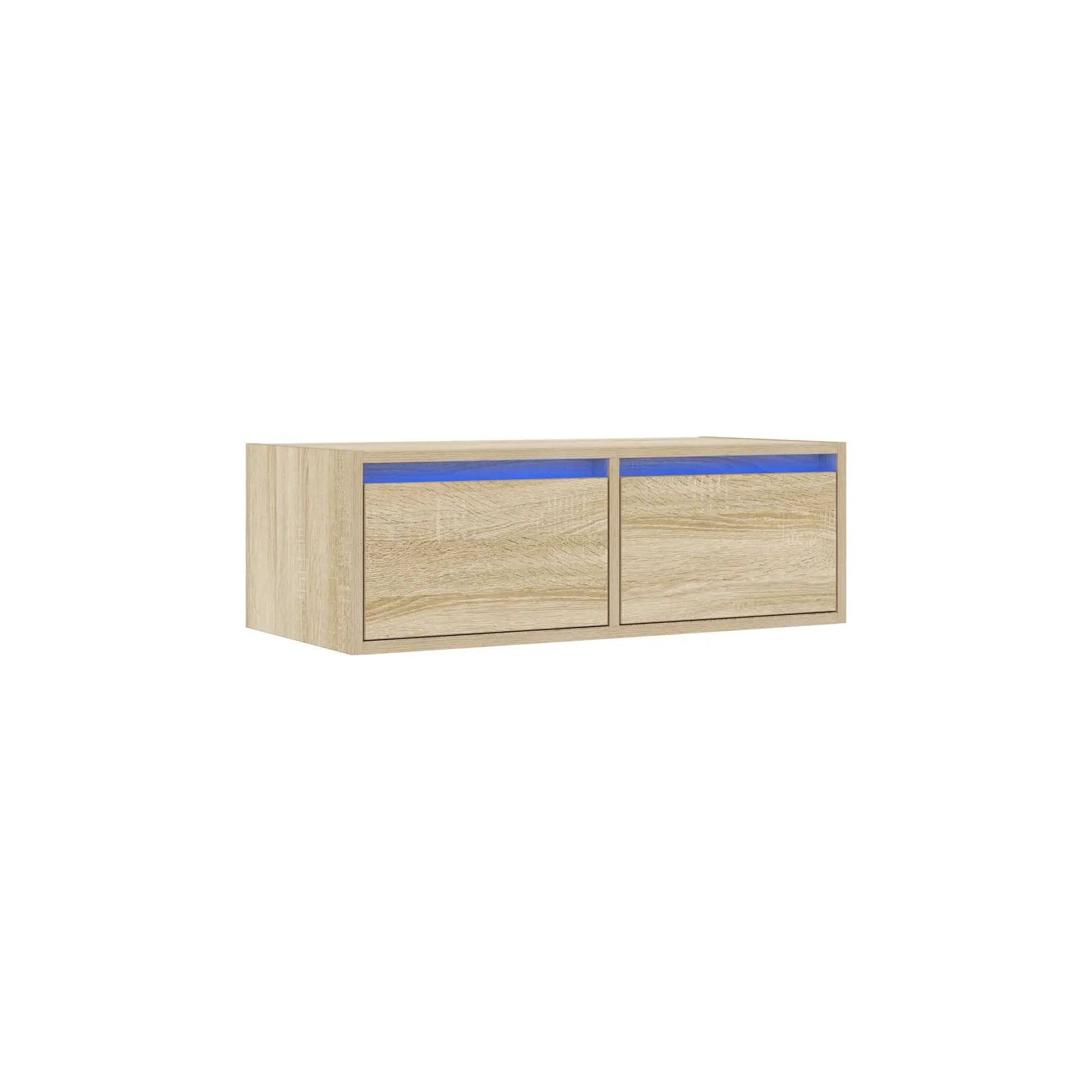 Meuble TV HELLOSHOP26 Meuble TV élégant avec lumières LED 75 x