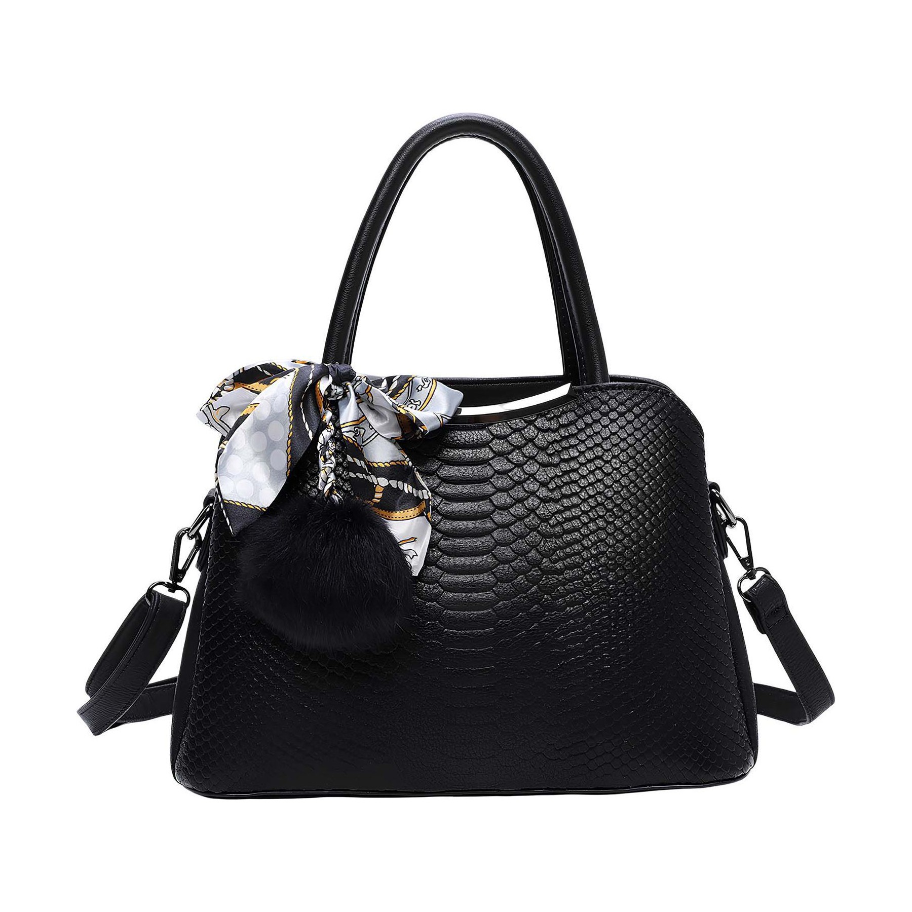 Sac bandoulière GALLANTRY pour Femme Effet Serpent avec Foulard
