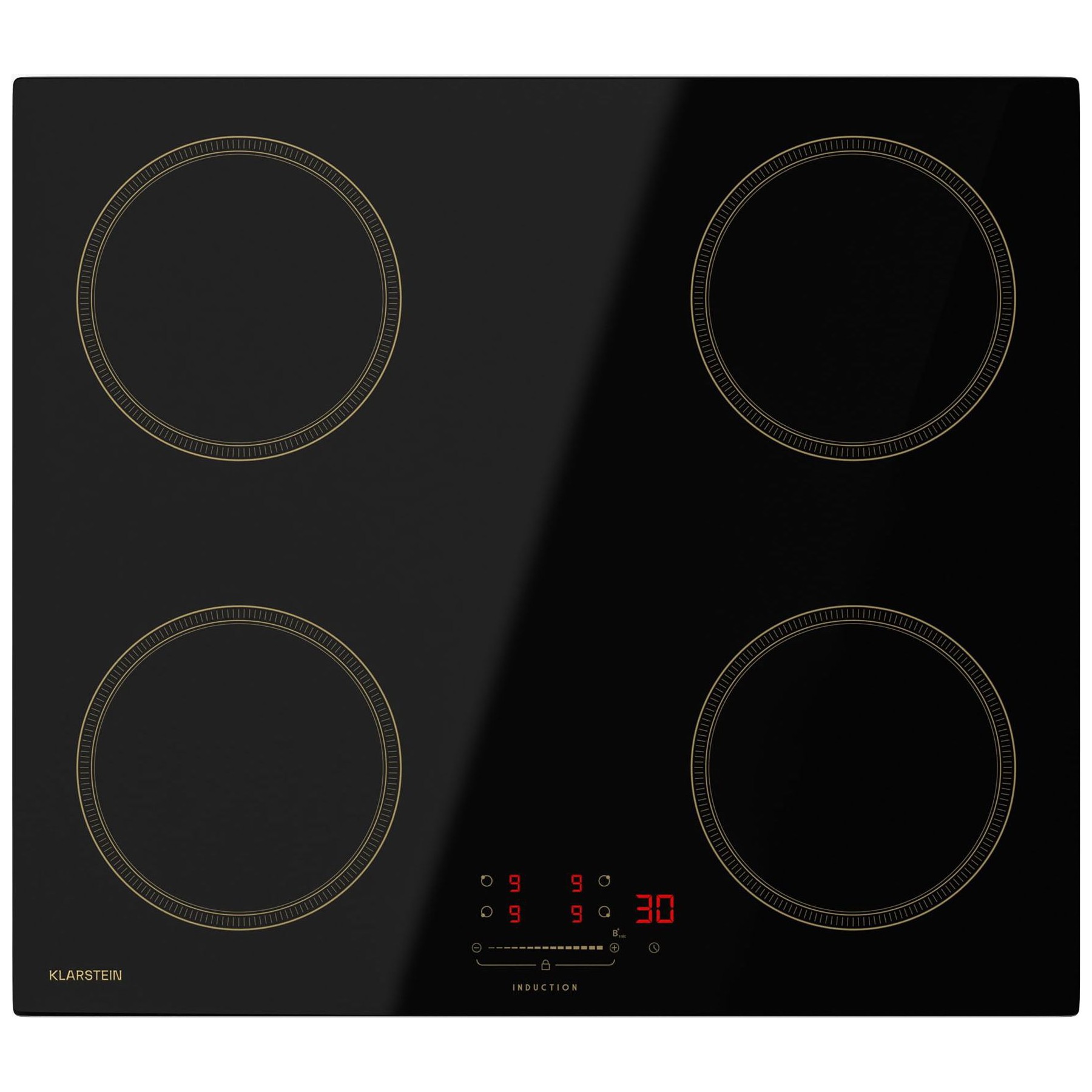Plaque induction KLARSTEIN Victoria 60 cm 4 foyers 7000W noire