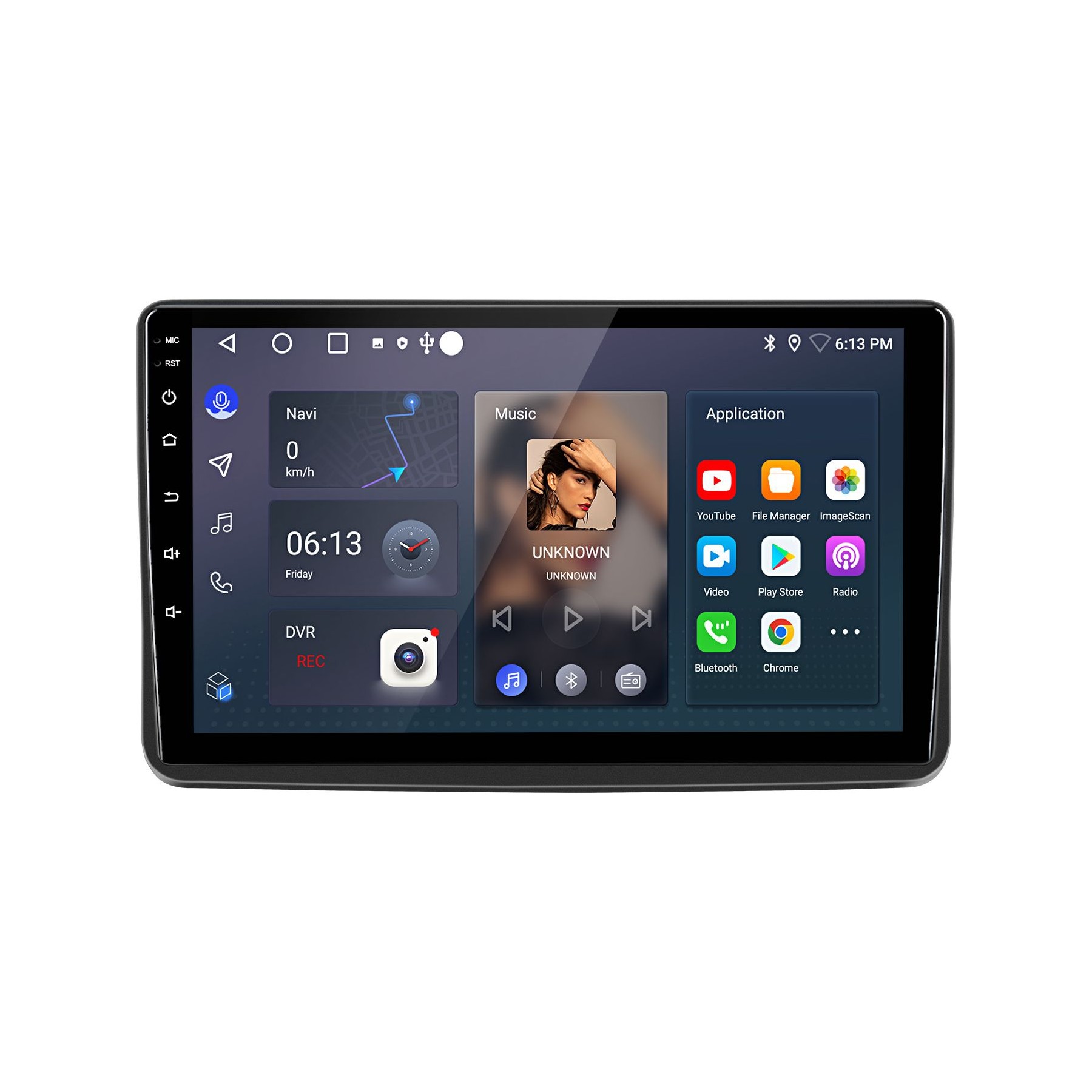 Autoradio connecté JUNSUN pour Fiat Panda 169 2003-12 SWC Carplay