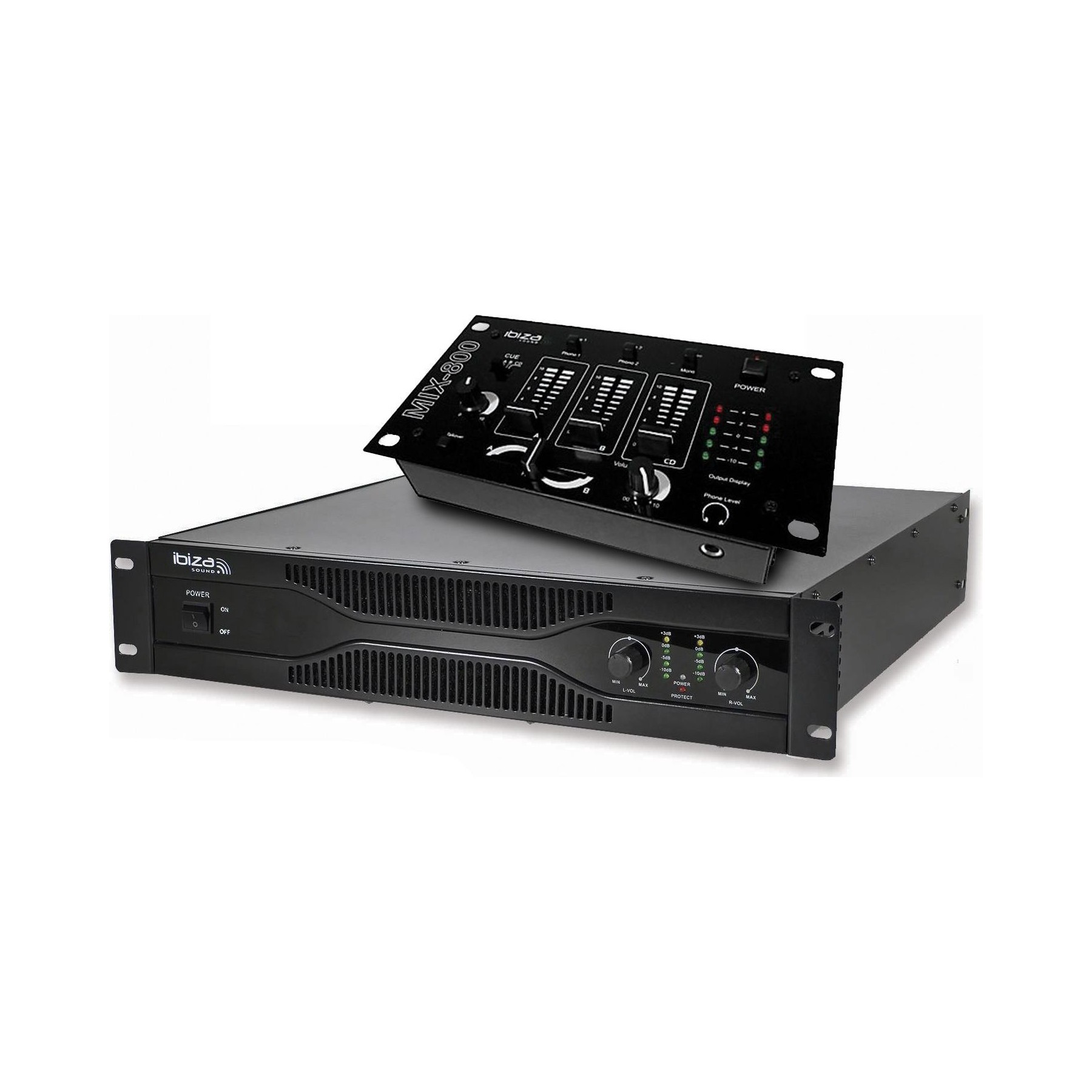 Pack sono IBIZA Pack sono amplificateur 500W+Table mix