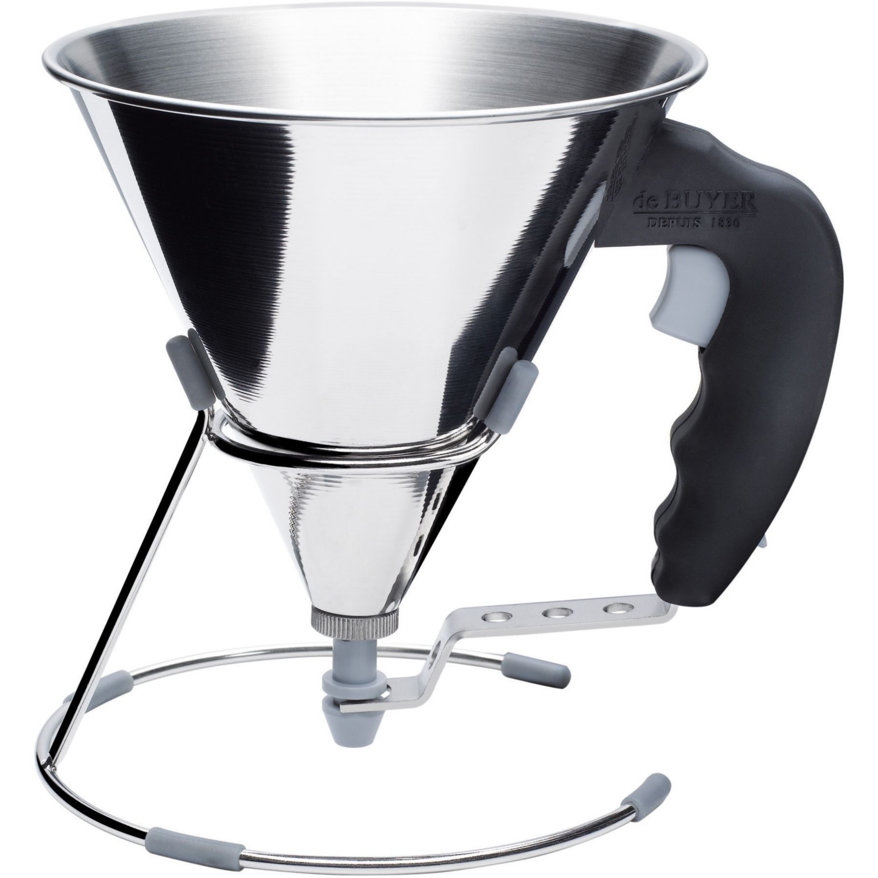 Entonnoir DE BUYER inox à piston 3353.00