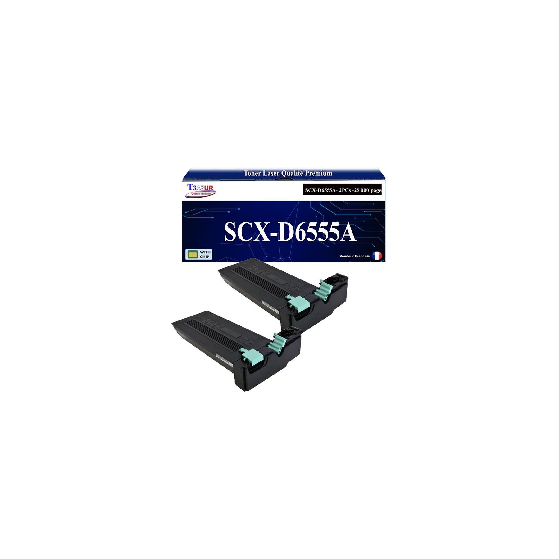 Toner T3AZUR pour Samsung SL-M5370LX, M5370NX (x2)