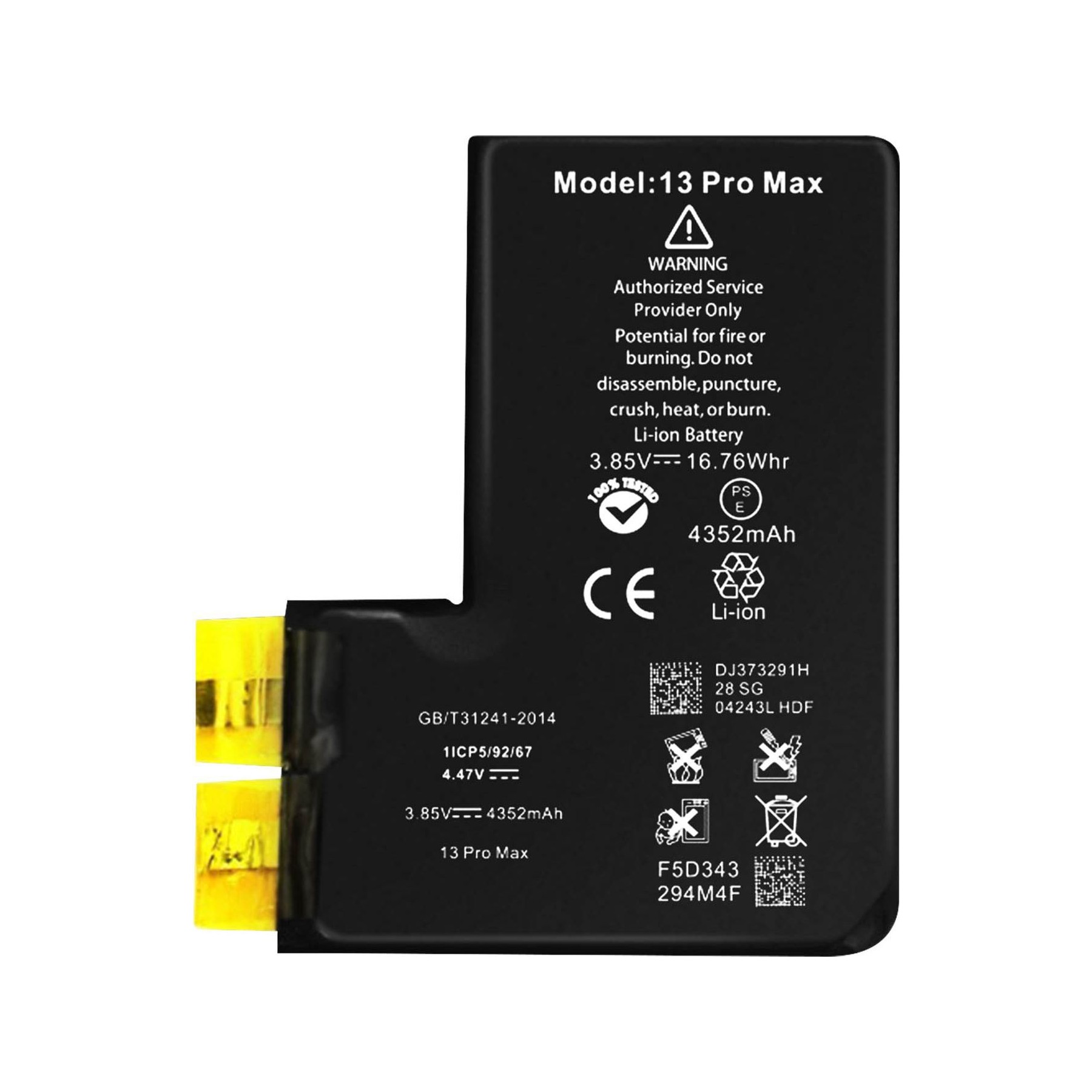 Pièce détachée AVIZAR iPhone 13 Pro Max Sans BMS, 4352mAh