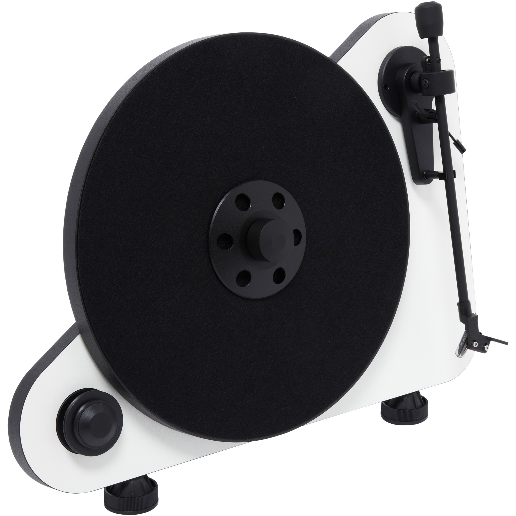 Platine vinyle PRO-JECT Vertical Turnatable E OM5 droitier blanc