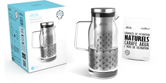 Pichet COOKUT en verre Inox Filtrante