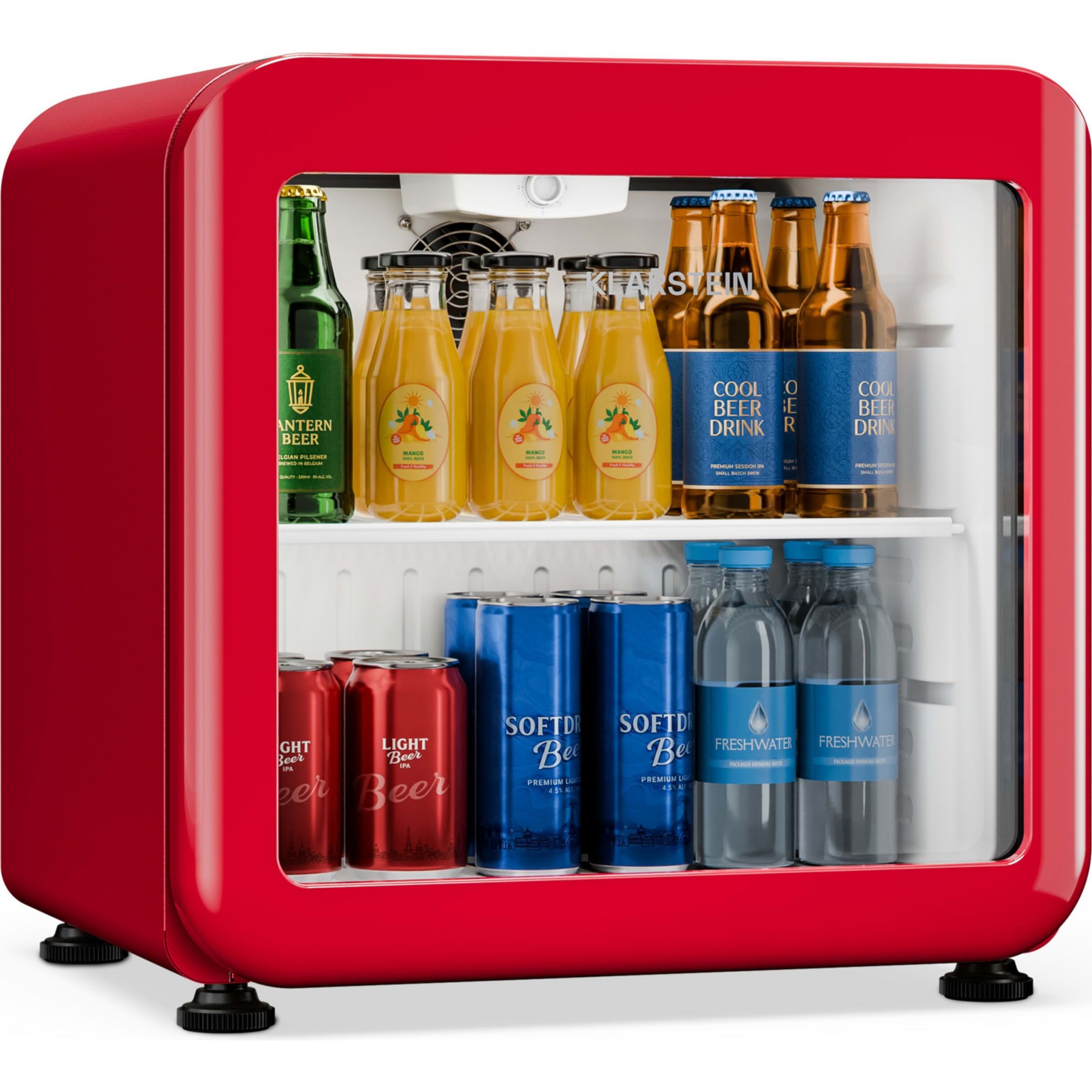 Réfrigérateur 1 porte KLARSTEIN Audrey Evo 39x38cm LED 75W Rouge