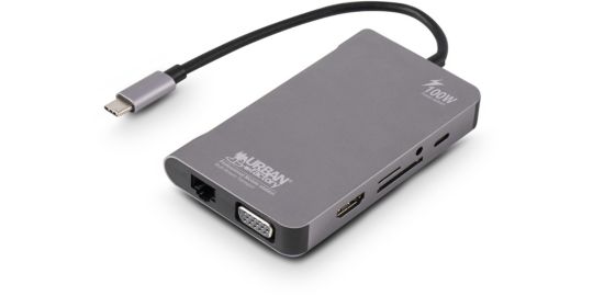 Hub USB C URBAN FACTORY USB-C/ multiports 10 en 1 power delivery