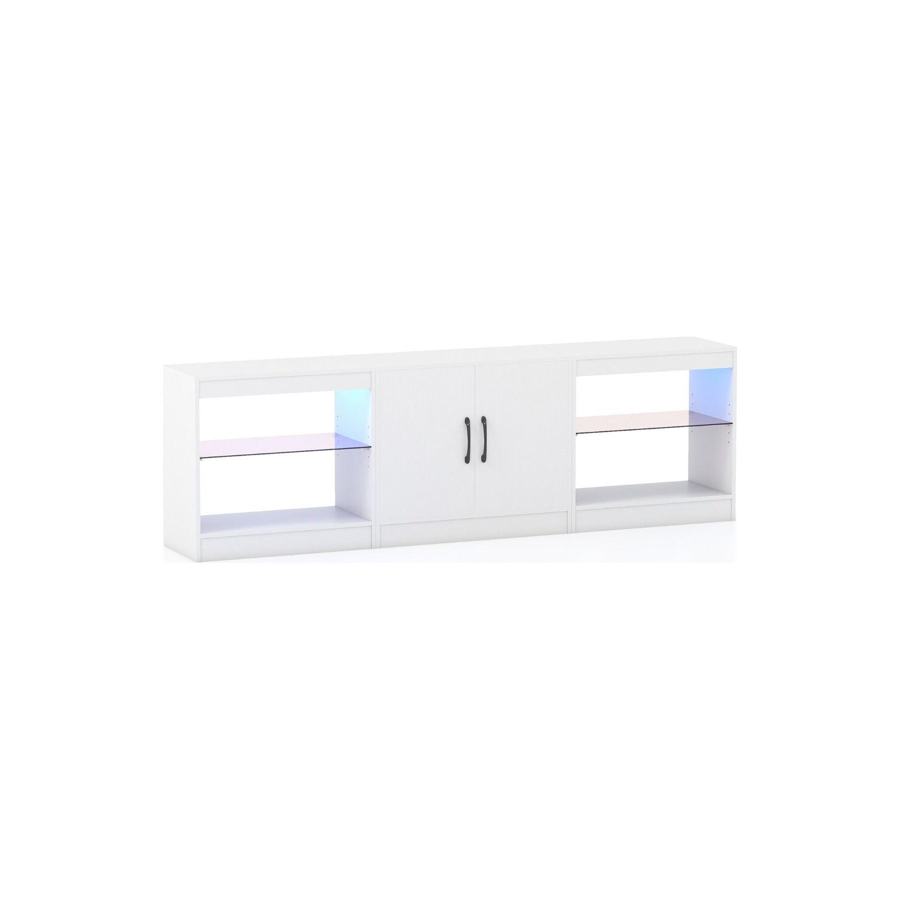 Meuble TV HELLOSHOP26 Meuble TV modulaire 195 x 30 x 55 cm ave