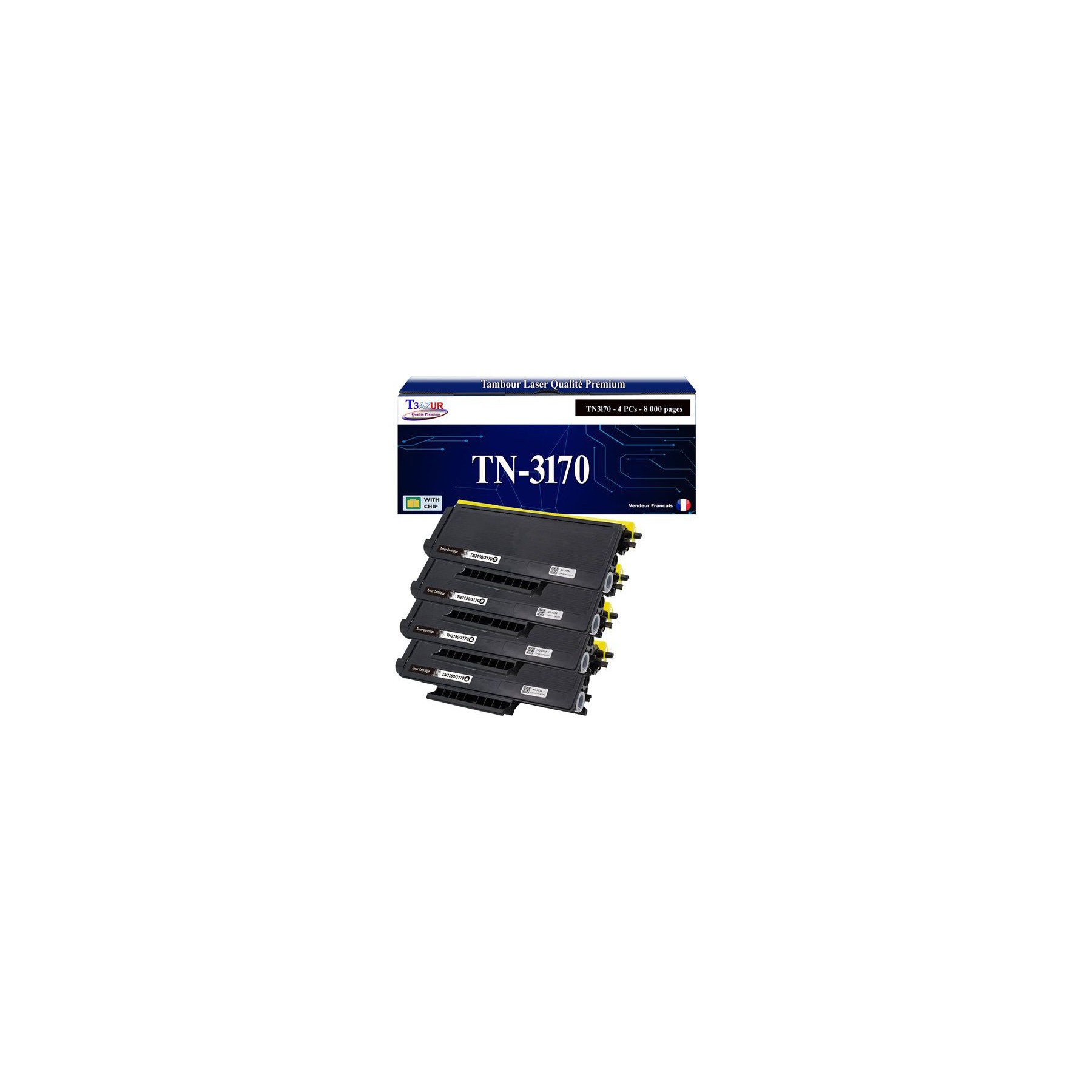 Toner T3AZUR Pour Brother MFC-8860DN MFC-8870DW (x4)