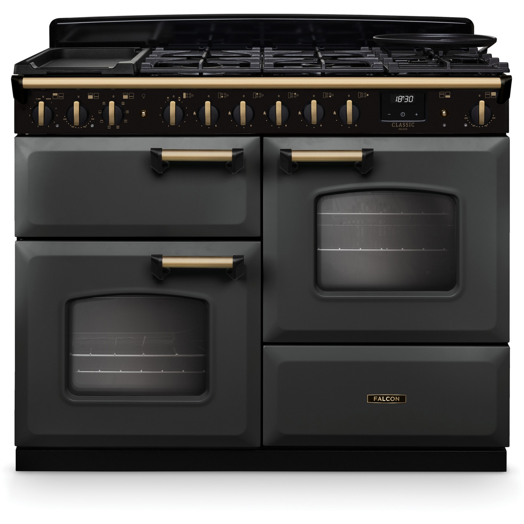 Piano de cuisson mixte FALCON NGC TAB MIX 110 CM ARDOISE LAITON ANTIQU