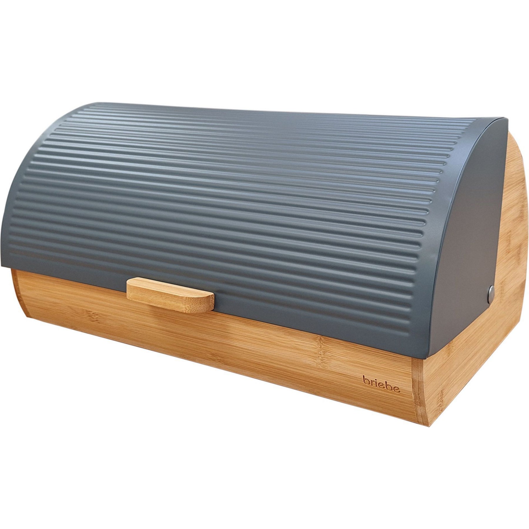 Set d'ustensiles de cuisine BRIEBE Boîte à Pain en Bois de Bambou BB1162GRY