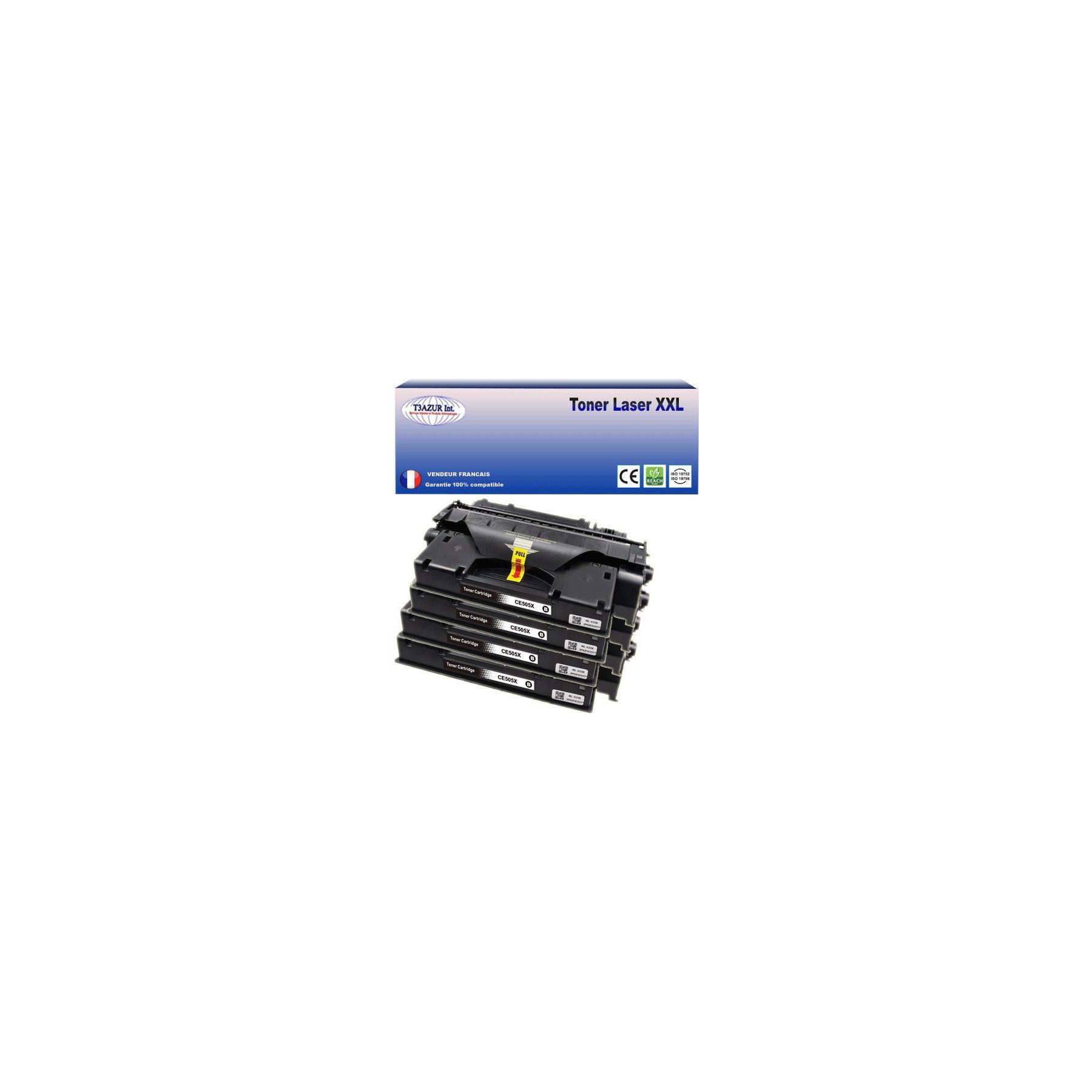 Toner T3AZUR remplace HP CE505X(05X) Noir