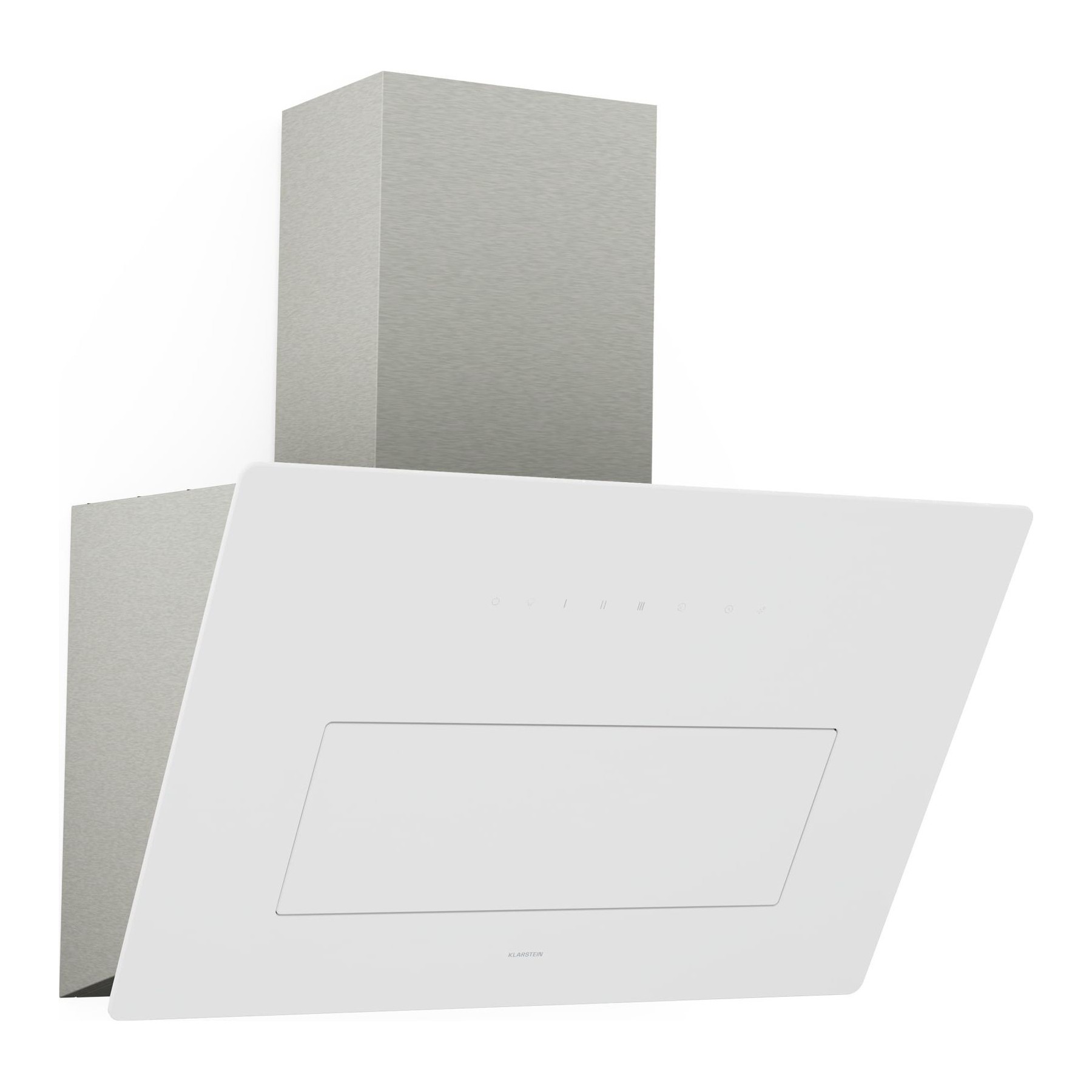Hotte décorative murale inclinée KLARSTEIN SleekAir 60 cm A+++ 717 m³/h LED Blanc