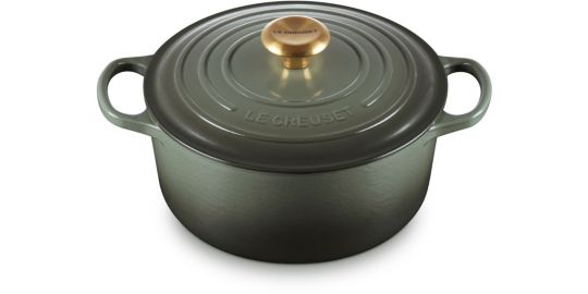 Cocotte LE CREUSET 24CM THYM BOUTON DORÉ