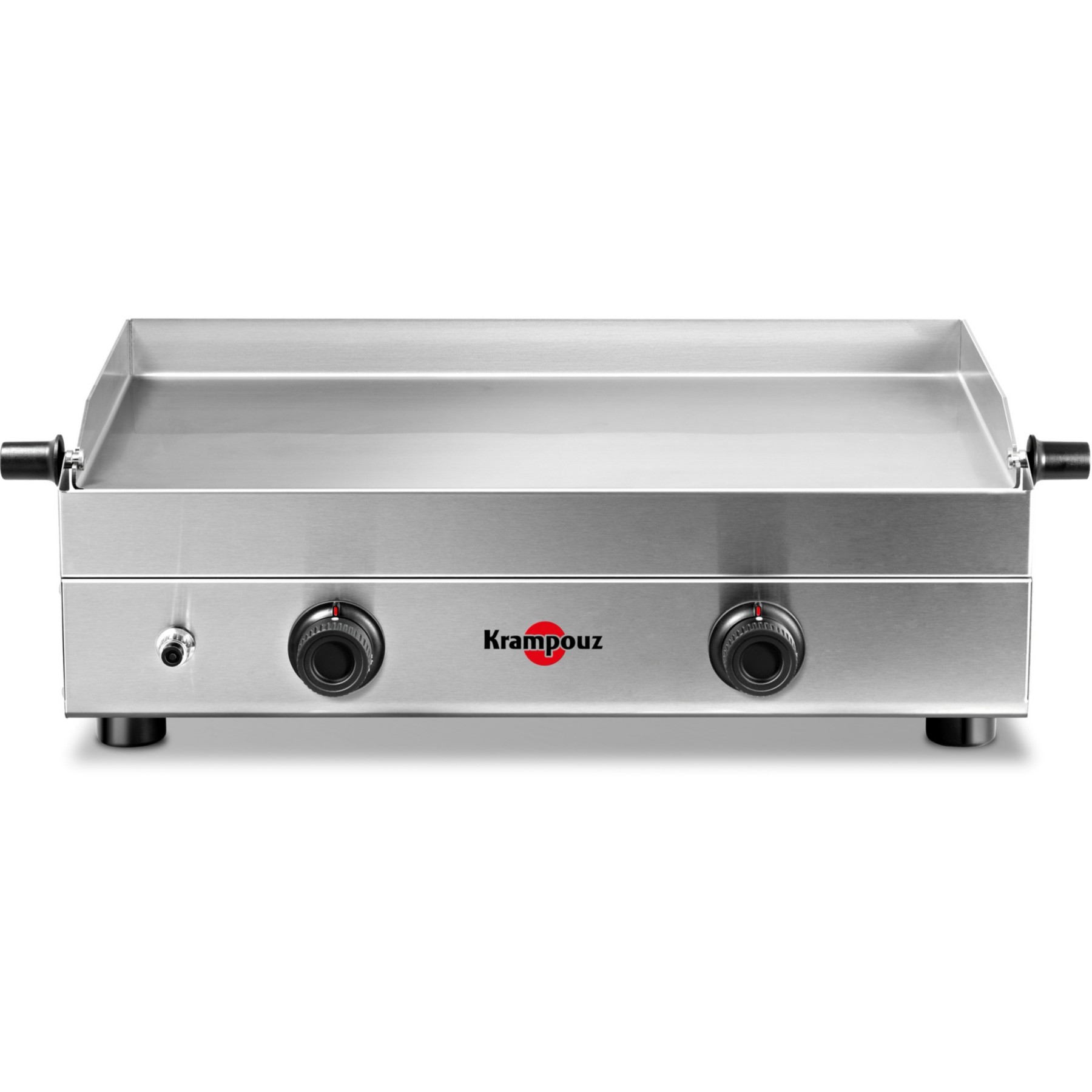 Plancha gaz KRAMPOUZ SAVEUR inox 2 brûleurs à poser, 64x34 cm
