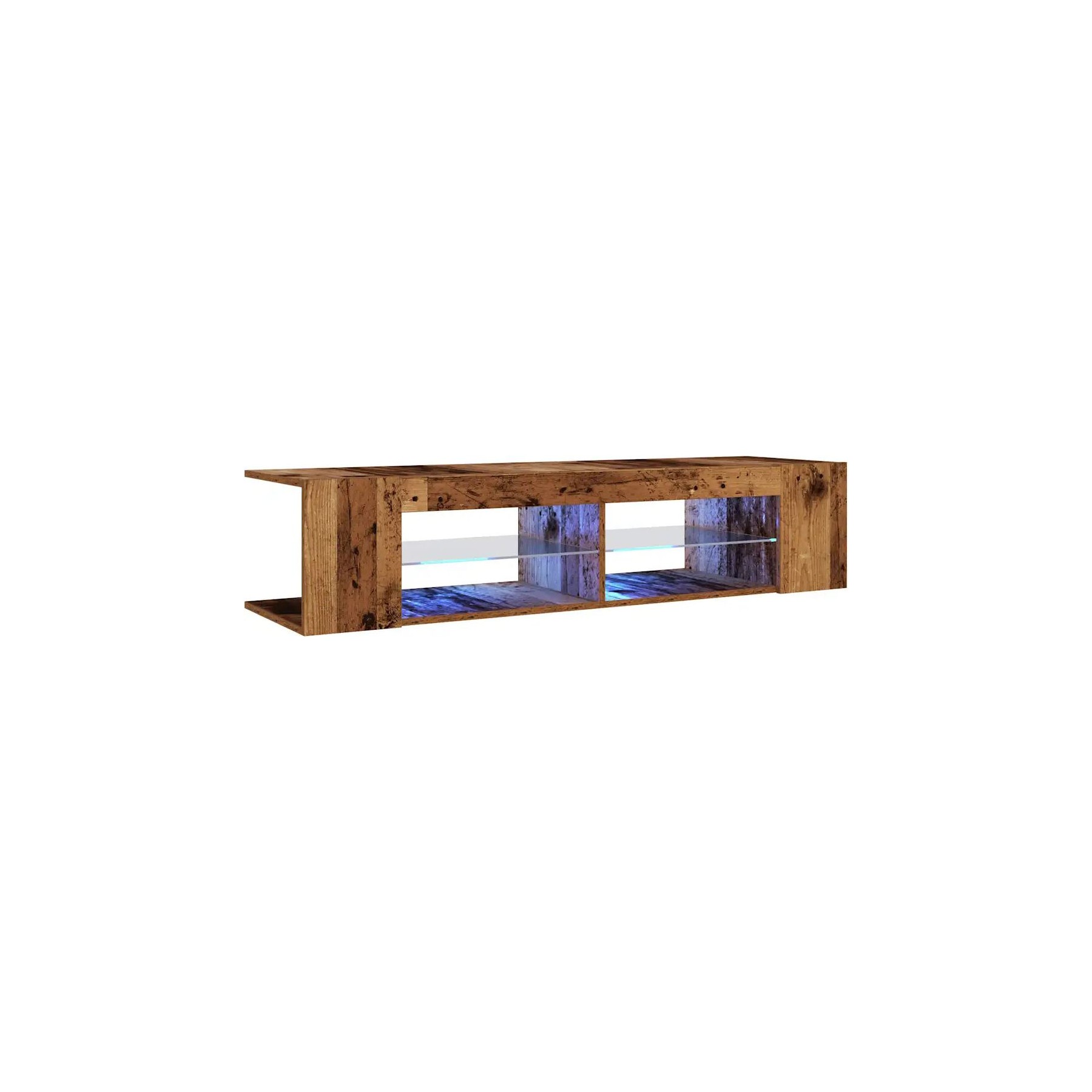 Meuble TV HELLOSHOP26 Meuble TV avec lumières LED fonction d'e