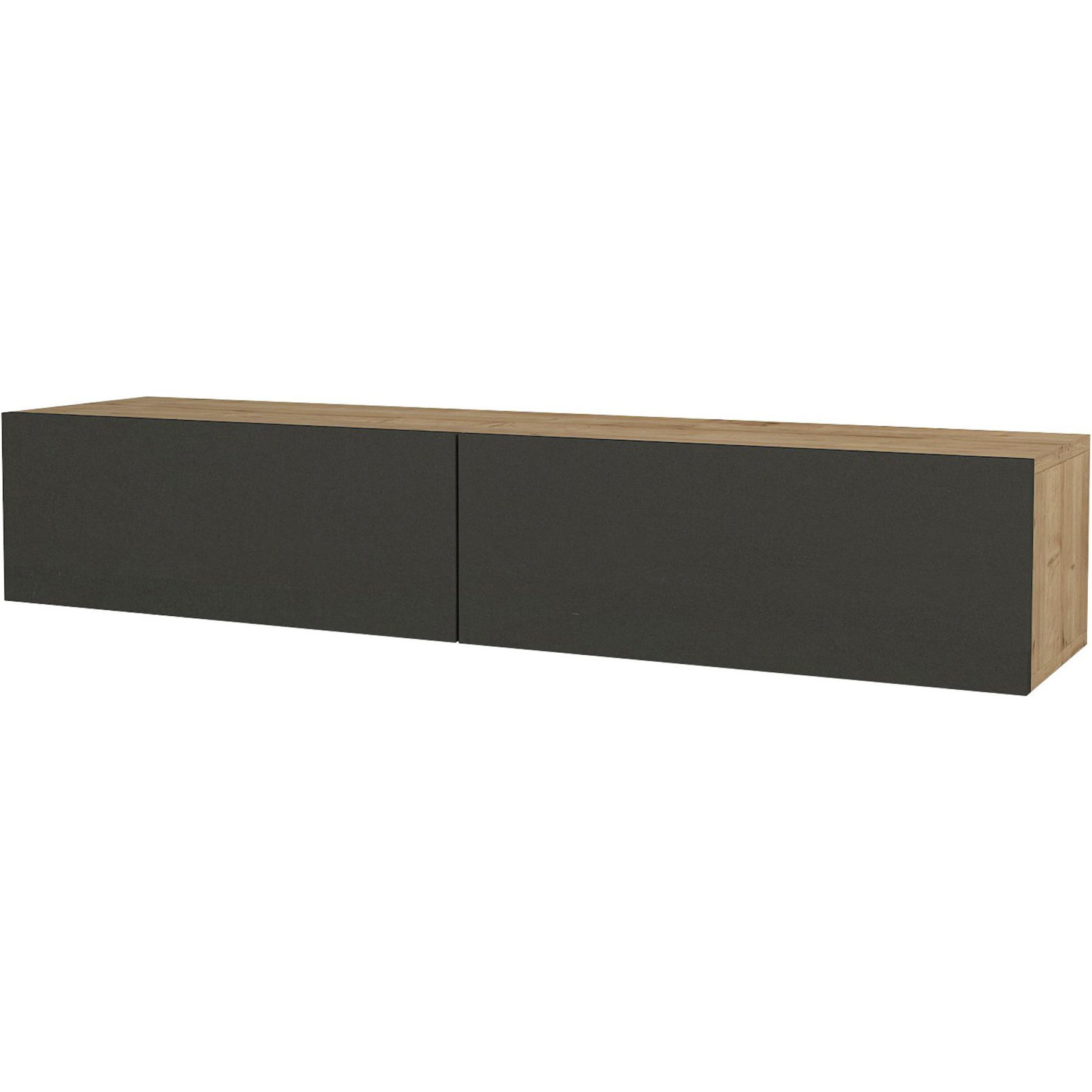 Meuble TV HELLOSHOP26 Meuble TV 135 x 31 x 25 cm effet chêne e
