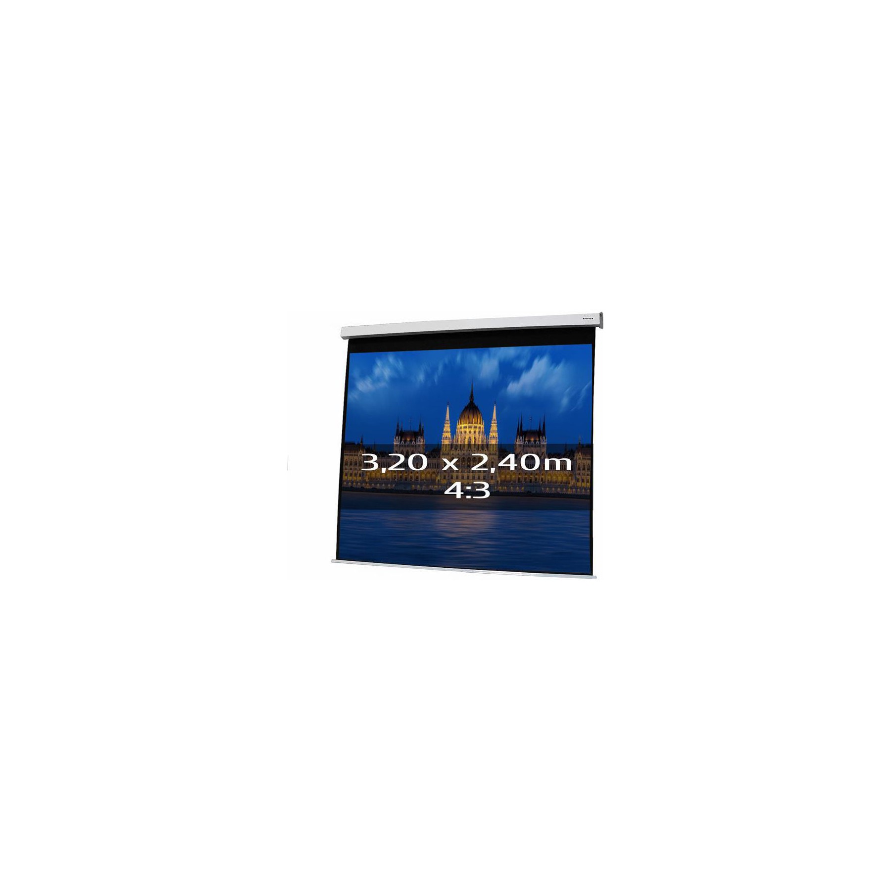 Ecran de projection KIMEX electrique 3,20 x 2,40 m- Format 4/3