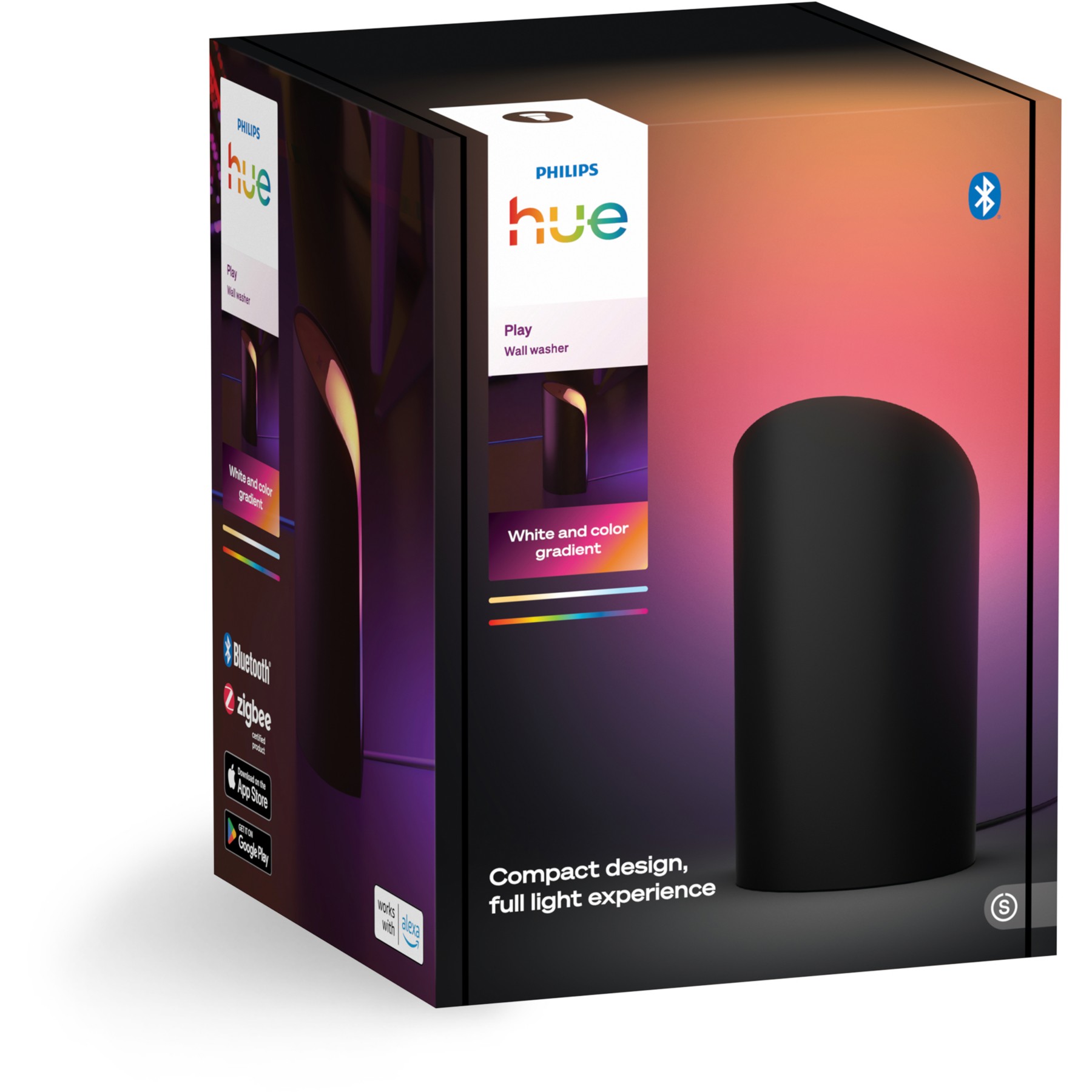 Lampe connectée PHILIPS HUE Play Wall washer Noir White&Color gradie