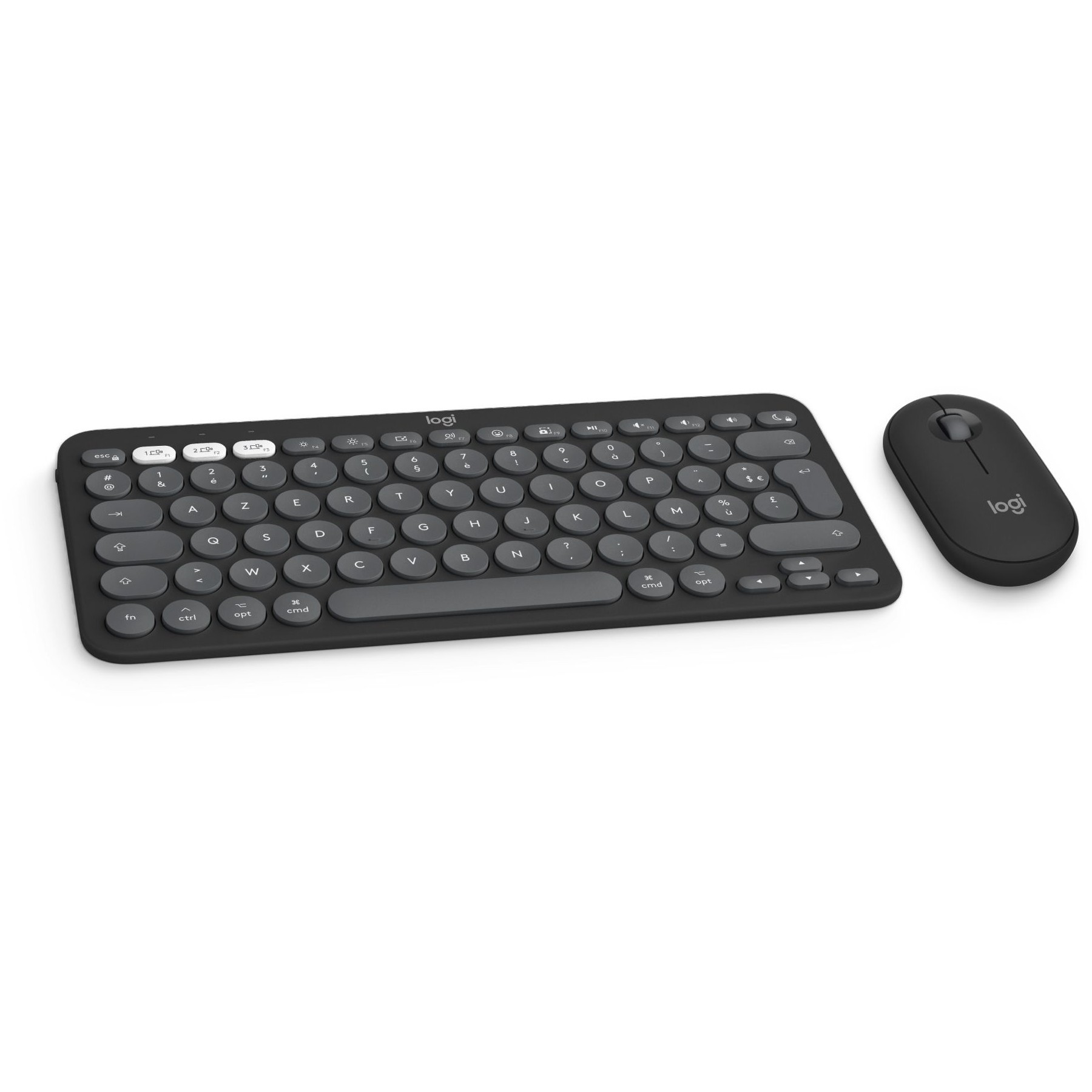 Clavier + Souris LOGITECH Pebble 2 pour Mac M350s+K380s Graphite