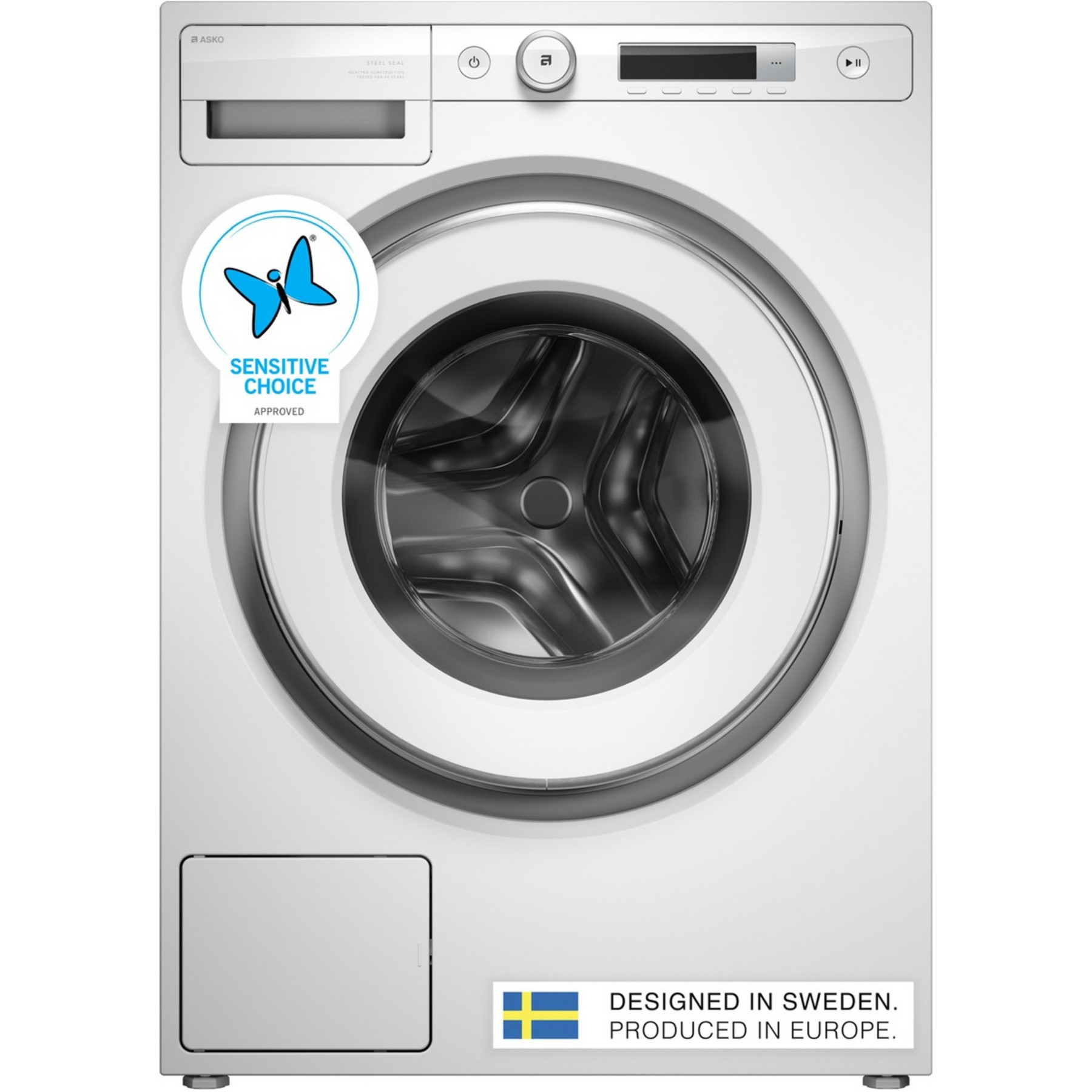 Lave linge hublot ASKO W3096RW - 9 kg - 1600 tr/min - Classe A - Moteur direct drive - Autodosage - Connecté wifi