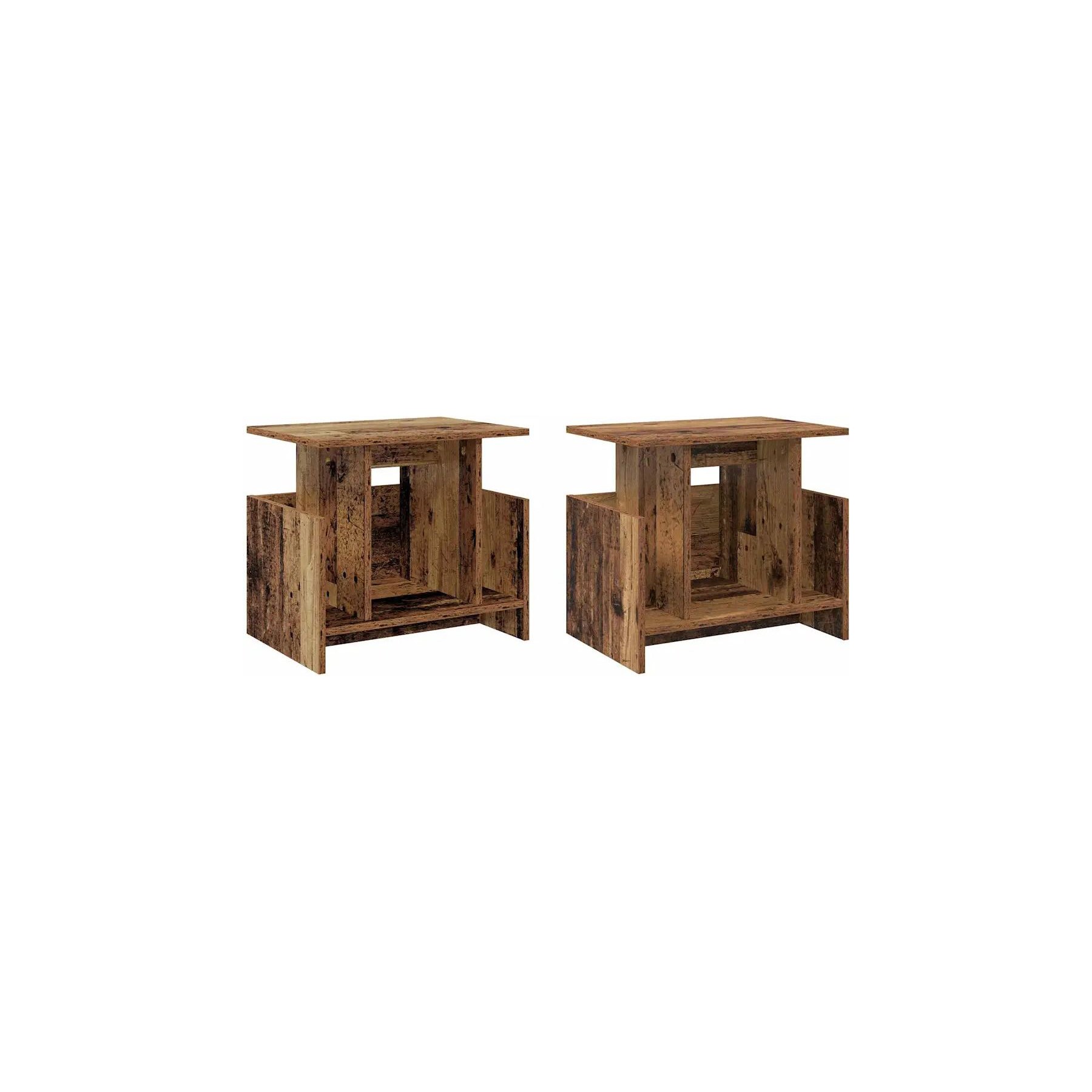 Meuble TV HELLOSHOP26 Lot de 2 meubles TV modernes avec rangem