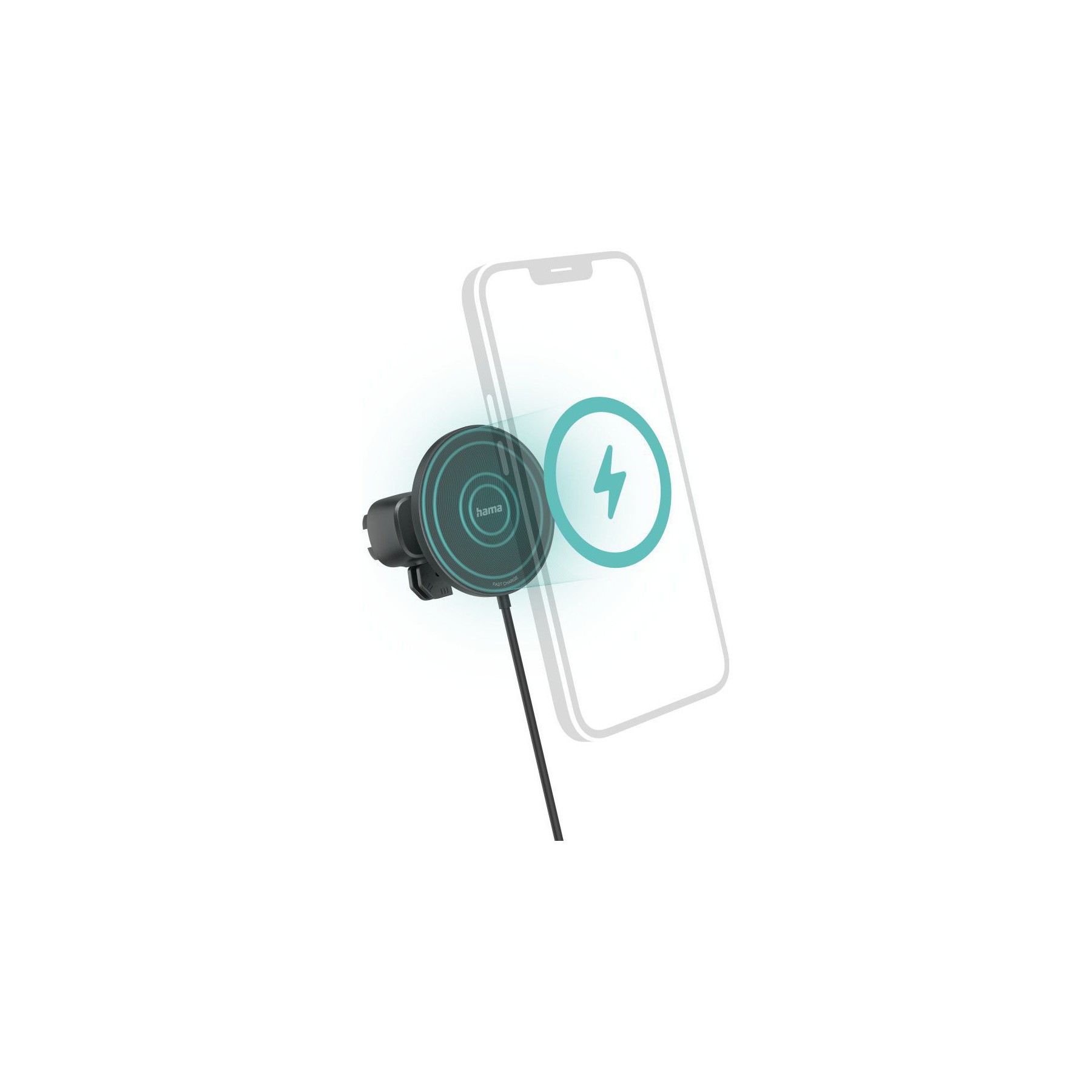 Chargeur allume-cigare HAMA "MagCharge Car FC15", 15 W, iPhone, noir