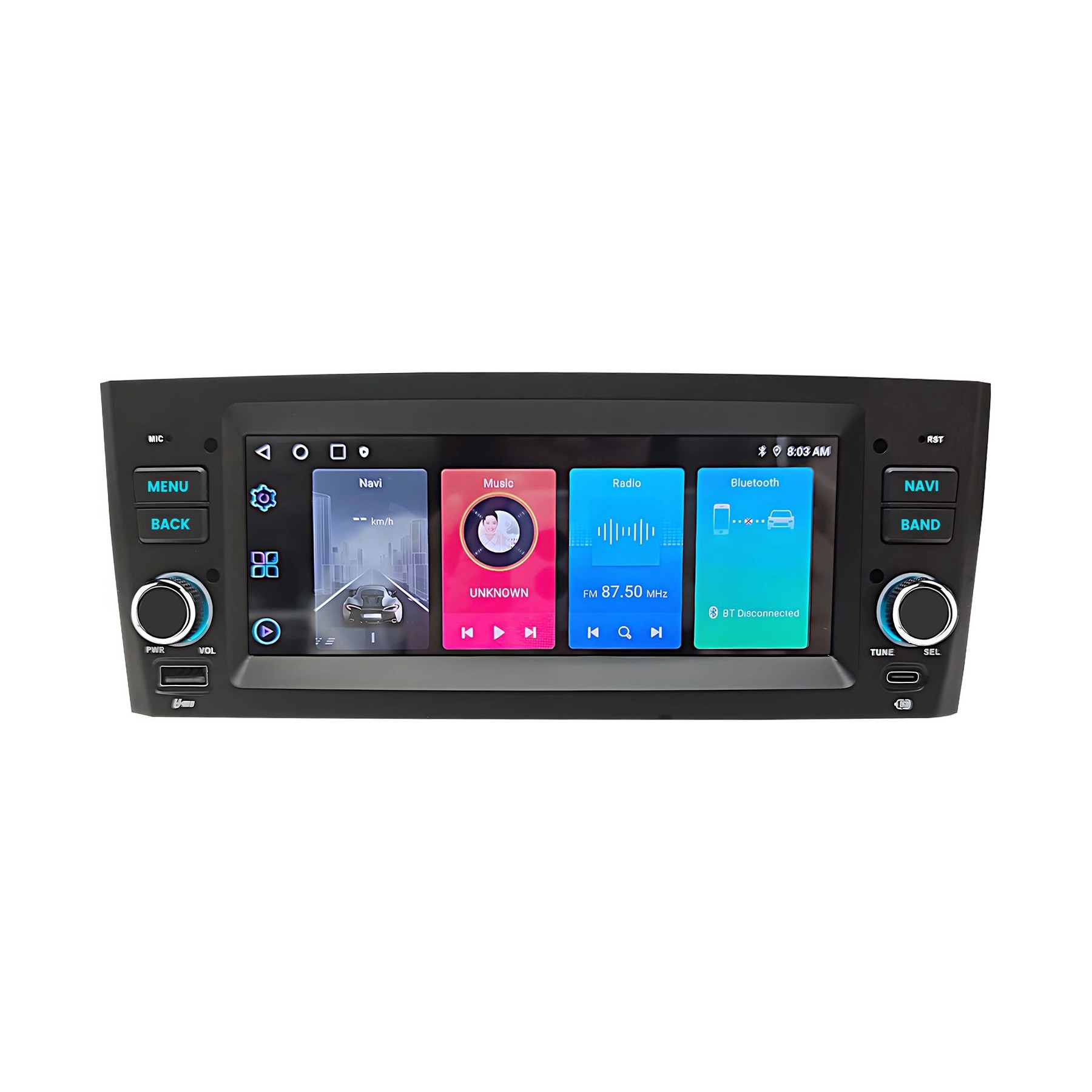 Autoradio connecté JUNSUN pour Fiat Grande Punto/Linea 2005-12 64G