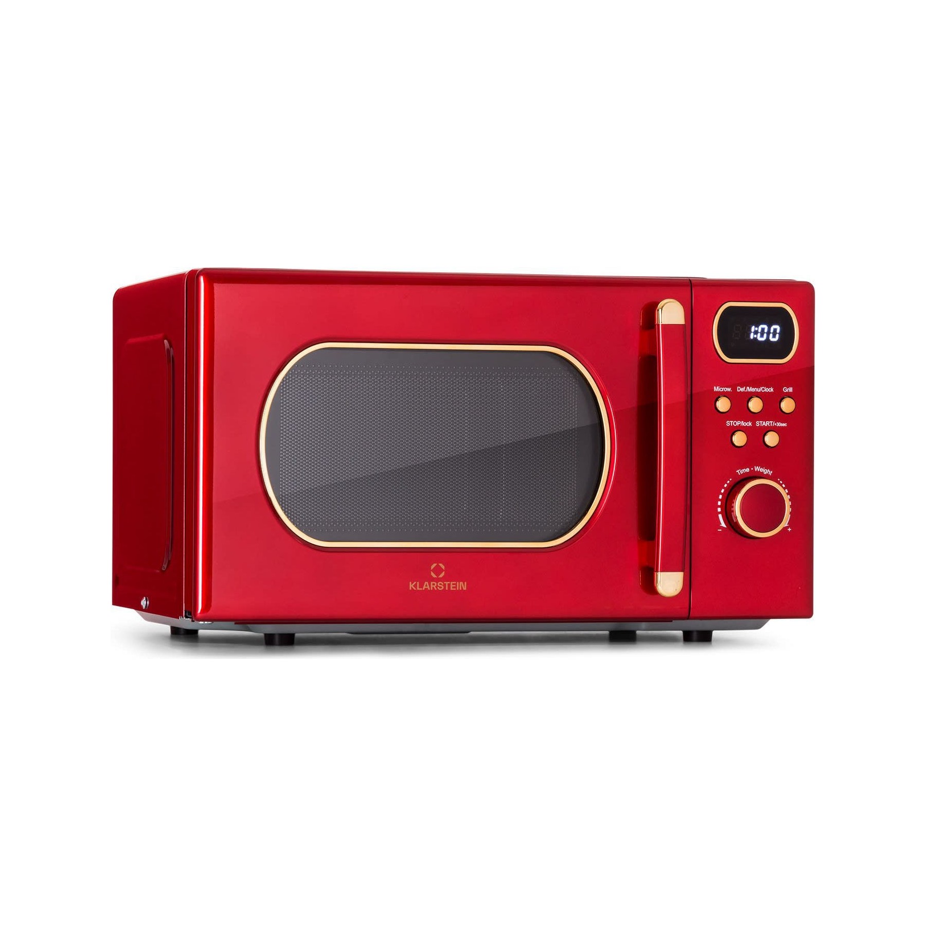 Micro ondes grill KLARSTEIN Julieta grill 20L 800 W Ø25,5cm Rouge