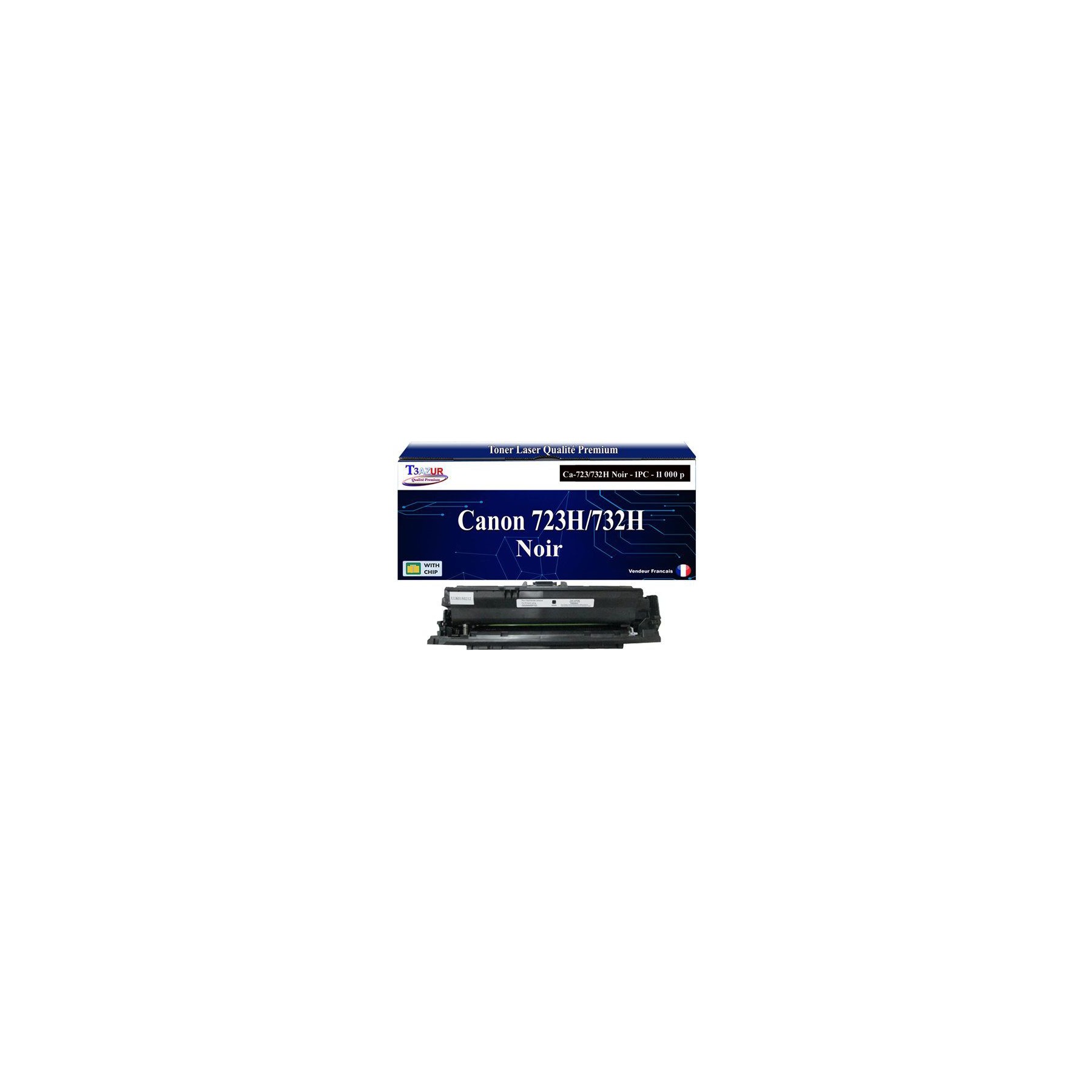 Toner T3AZUR pour Canon LBP7750Cdn 723H 732H Bk