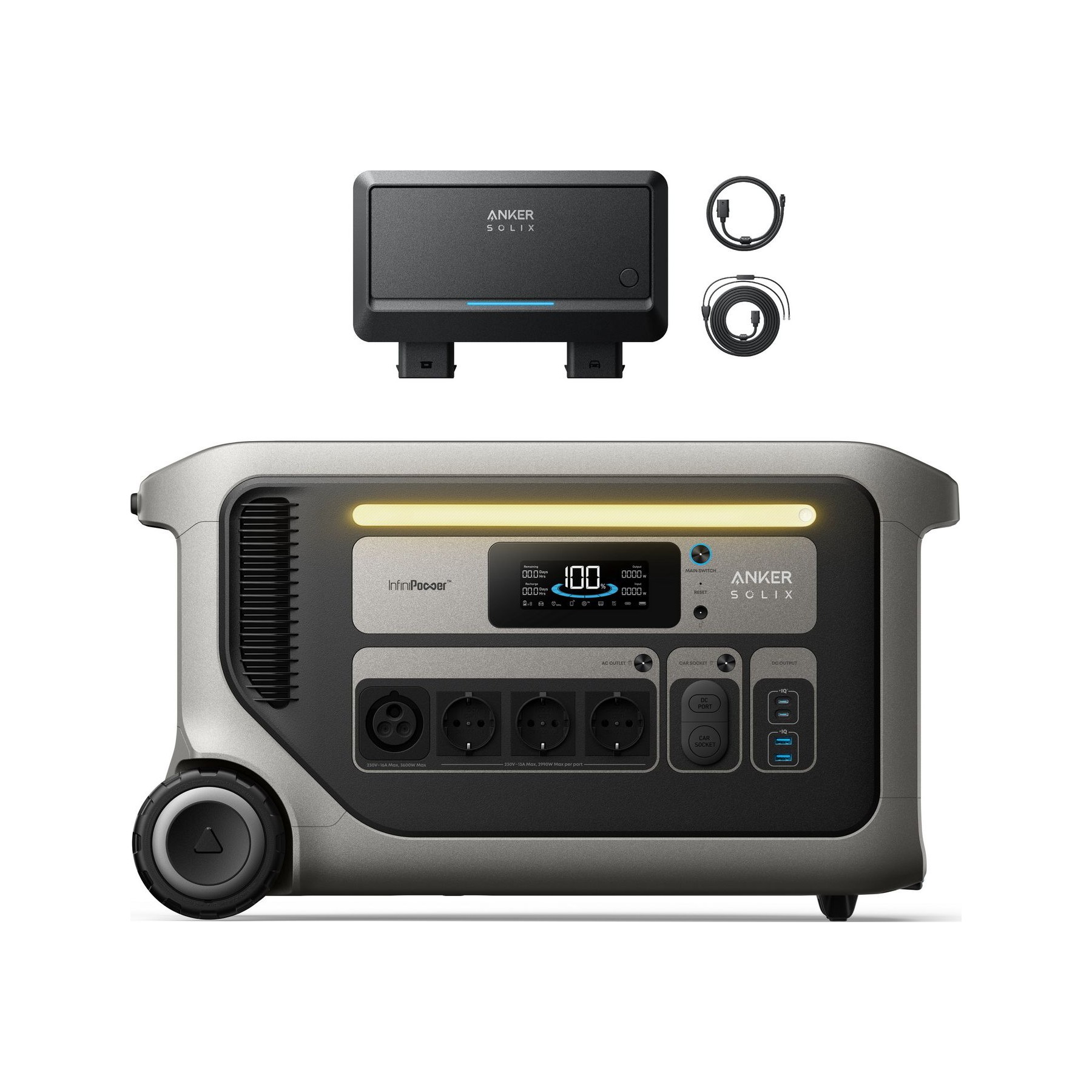 Batterie nomade ANKER SOLIX KIT F3000+Alternator Charger