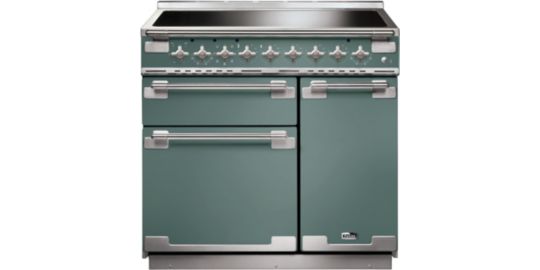 Piano de cuisson induction FALCON ELISE 90 VERT MINERAL MAT NICKEL BROSSÉ