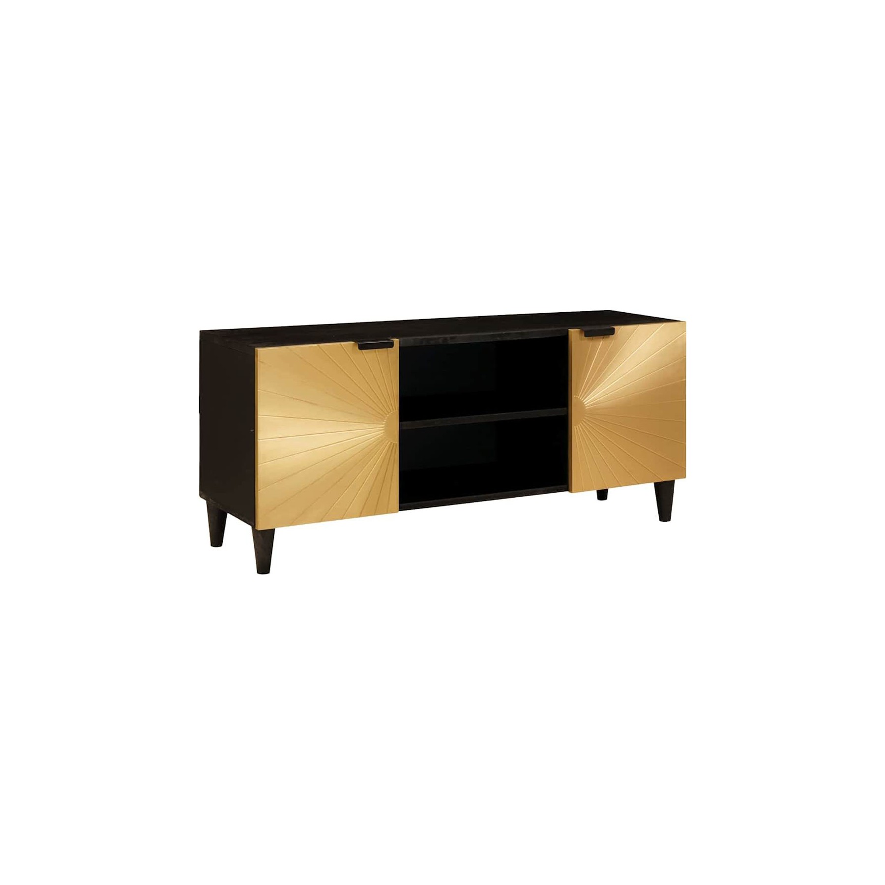 Meuble TV HELLOSHOP26 Meuble TV bas moderne chic 105 x 33 x 46