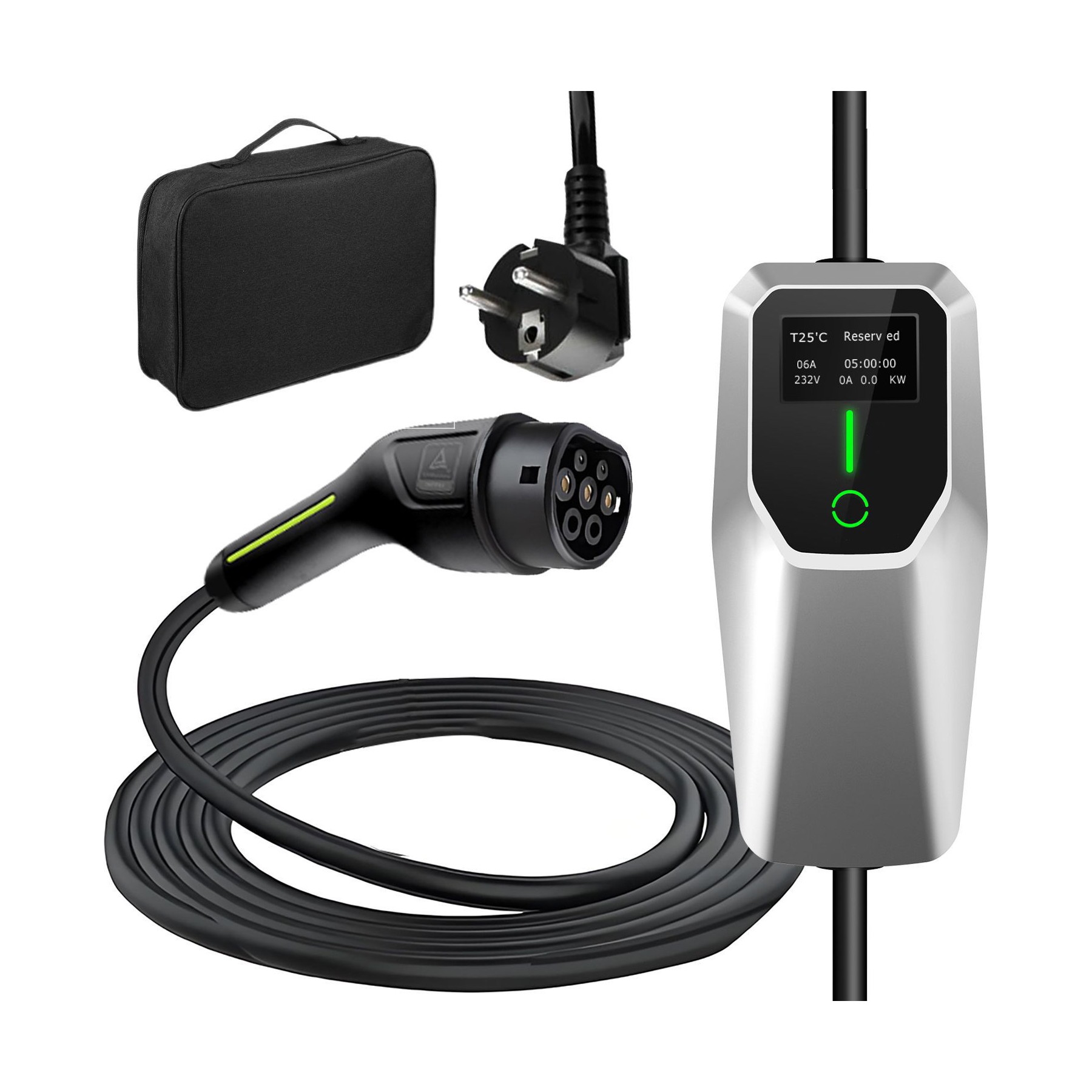 Accessoire borne de recharge JUNSUN Câble recharge voiture 4M 3.5KW type 2