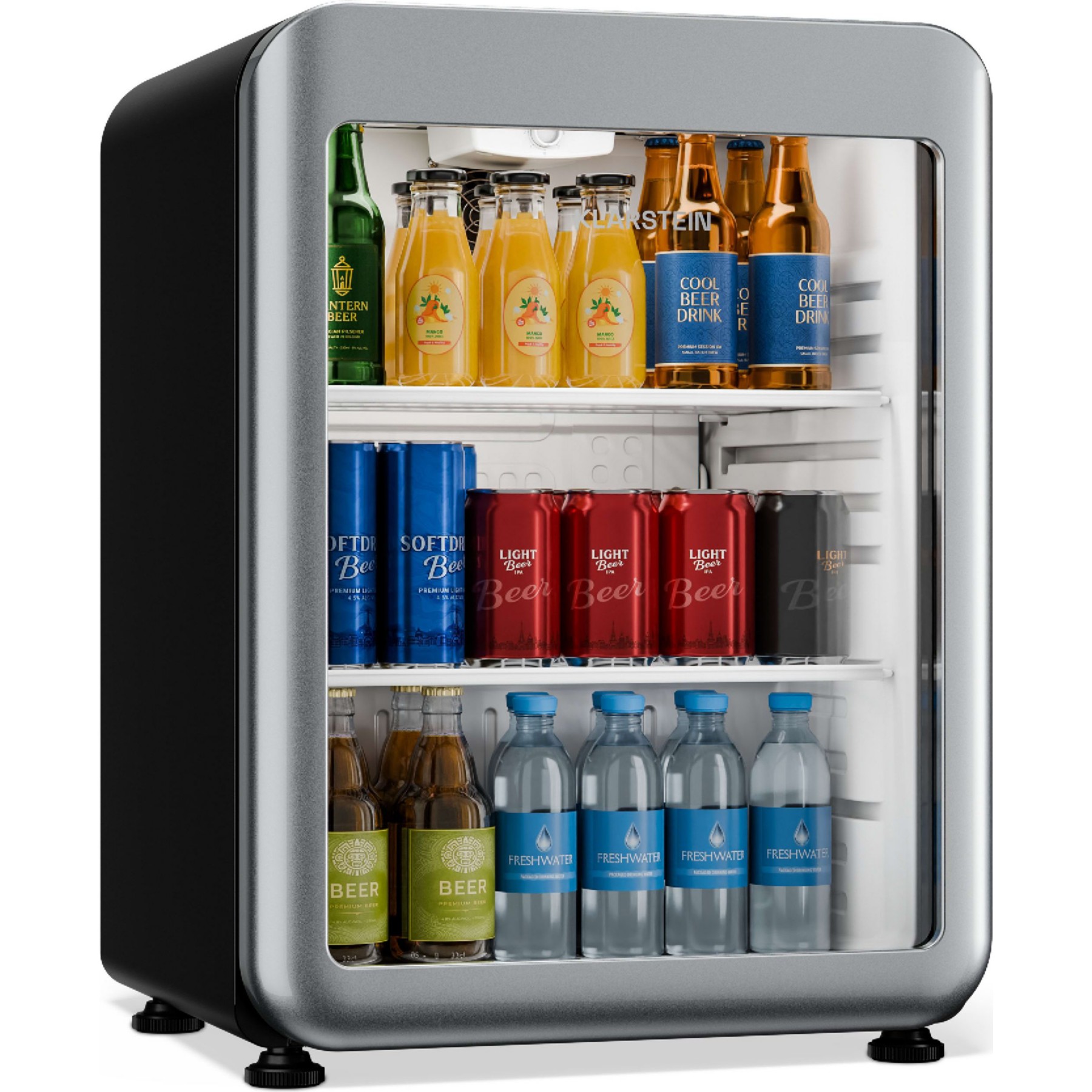 Réfrigérateur 1 porte KLARSTEIN Audrey Evo 56x38cm LED 85W Inox