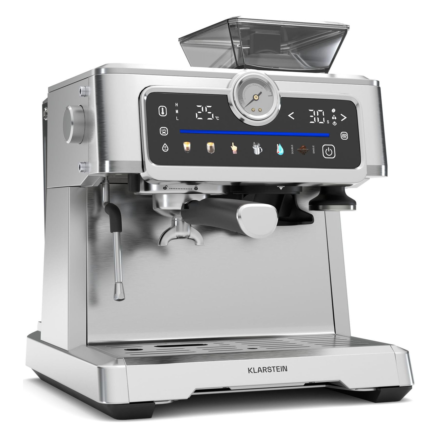 Machine à expresso KLARSTEIN GrandPresso 20 bars 1350 W  broyeur
